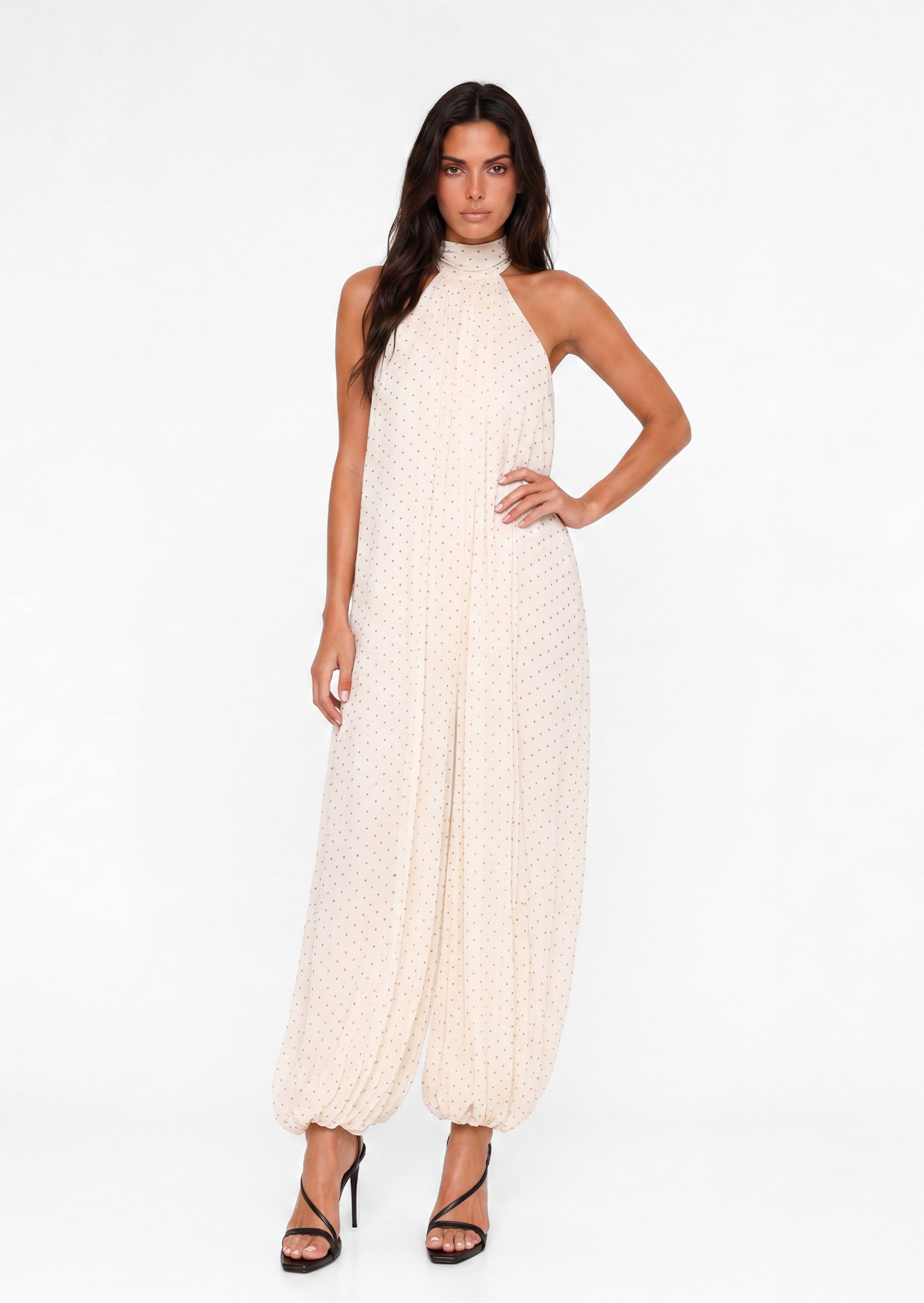 Abeytu Chiffon Balloon Jumpsuit