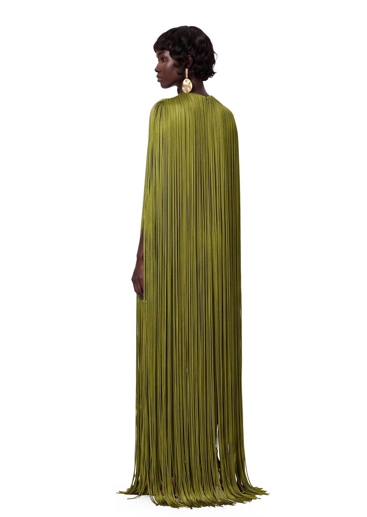 Yuzuru Sleeveless Fringe Maxi Dress