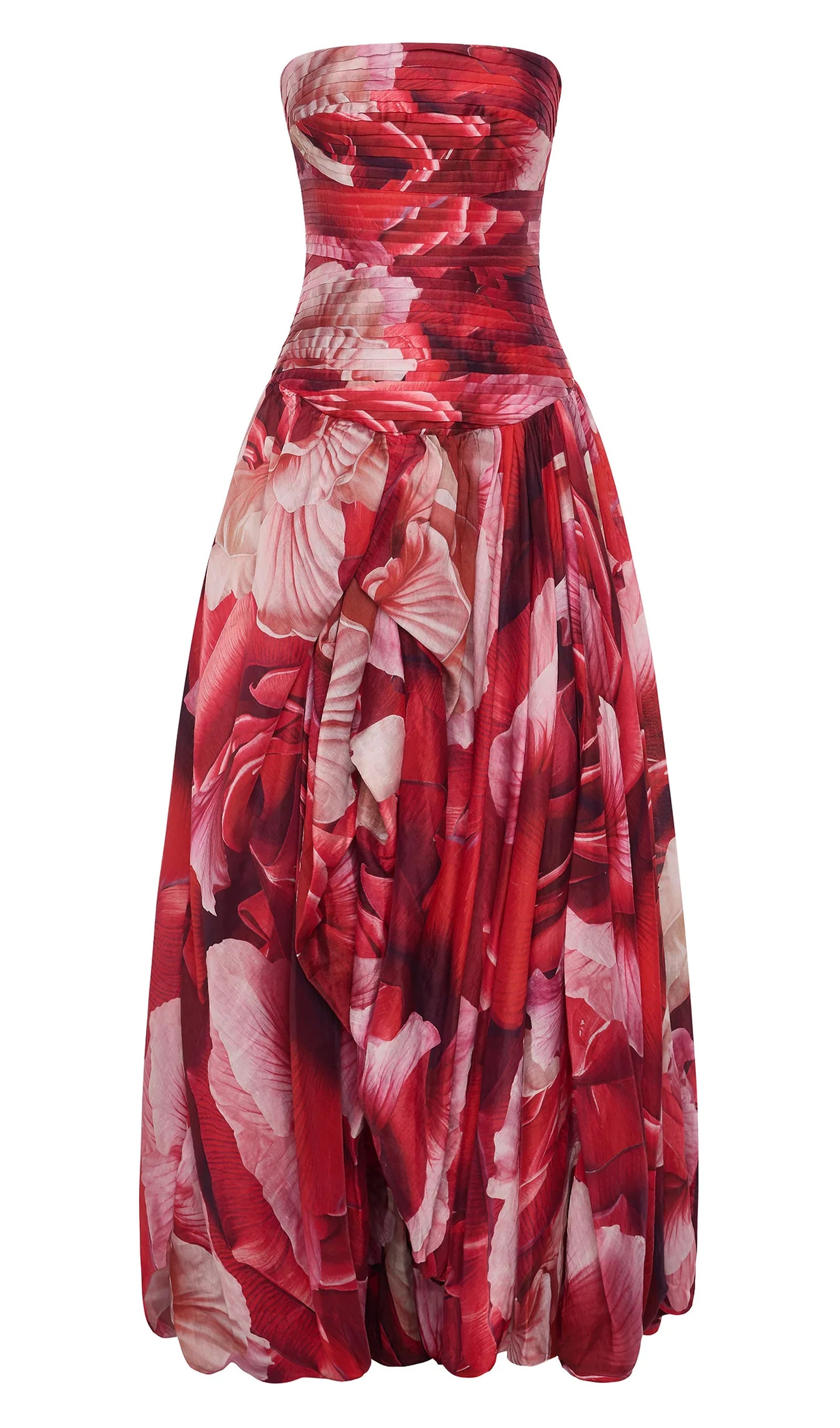 Eugenia Ruched Draped Split Maxi Dress
