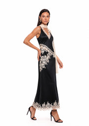Tadhg Satin Lace Sleeveless Dress Set