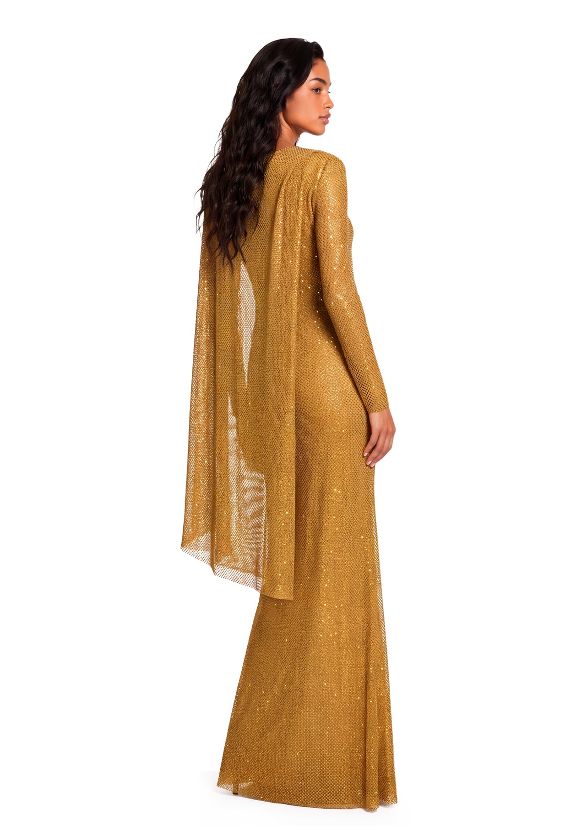 Midikleid in A-Linie mit Blumenmuster und Laternenärmeln