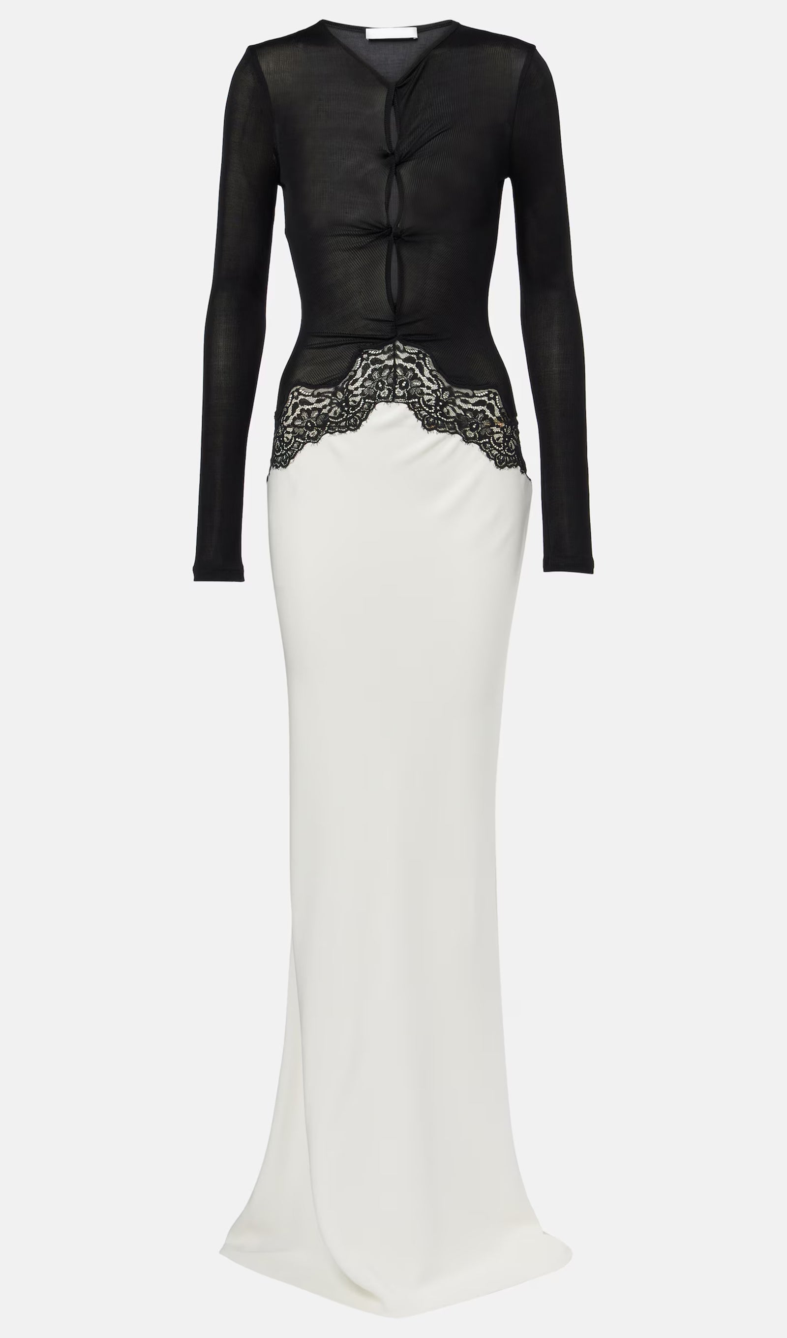 Open Twist Lace Maxi Dress