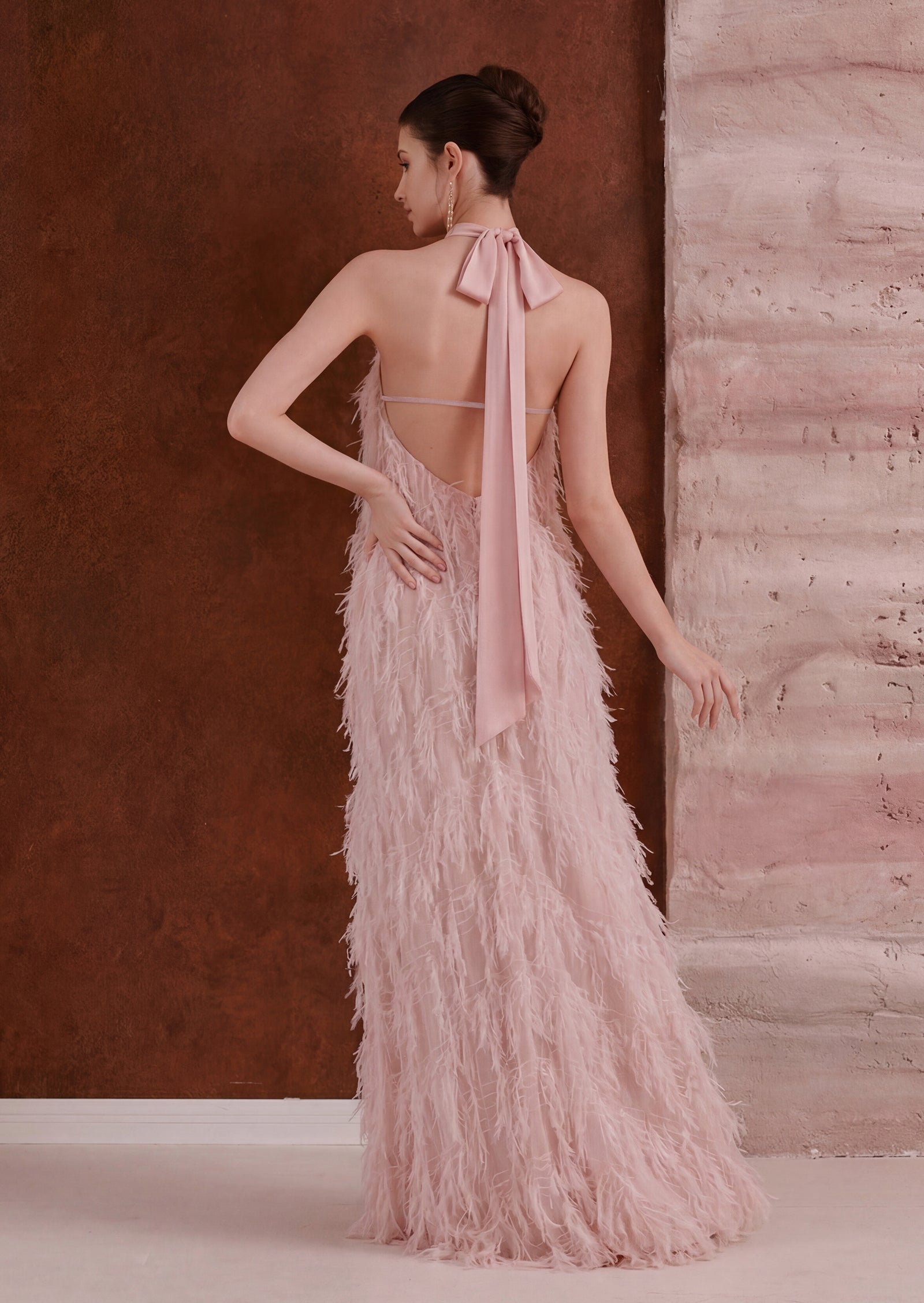 Heidi Fringe Maxi Dress In Pink