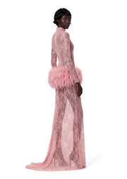 Dabney  Lace Maxi Dress In Pink