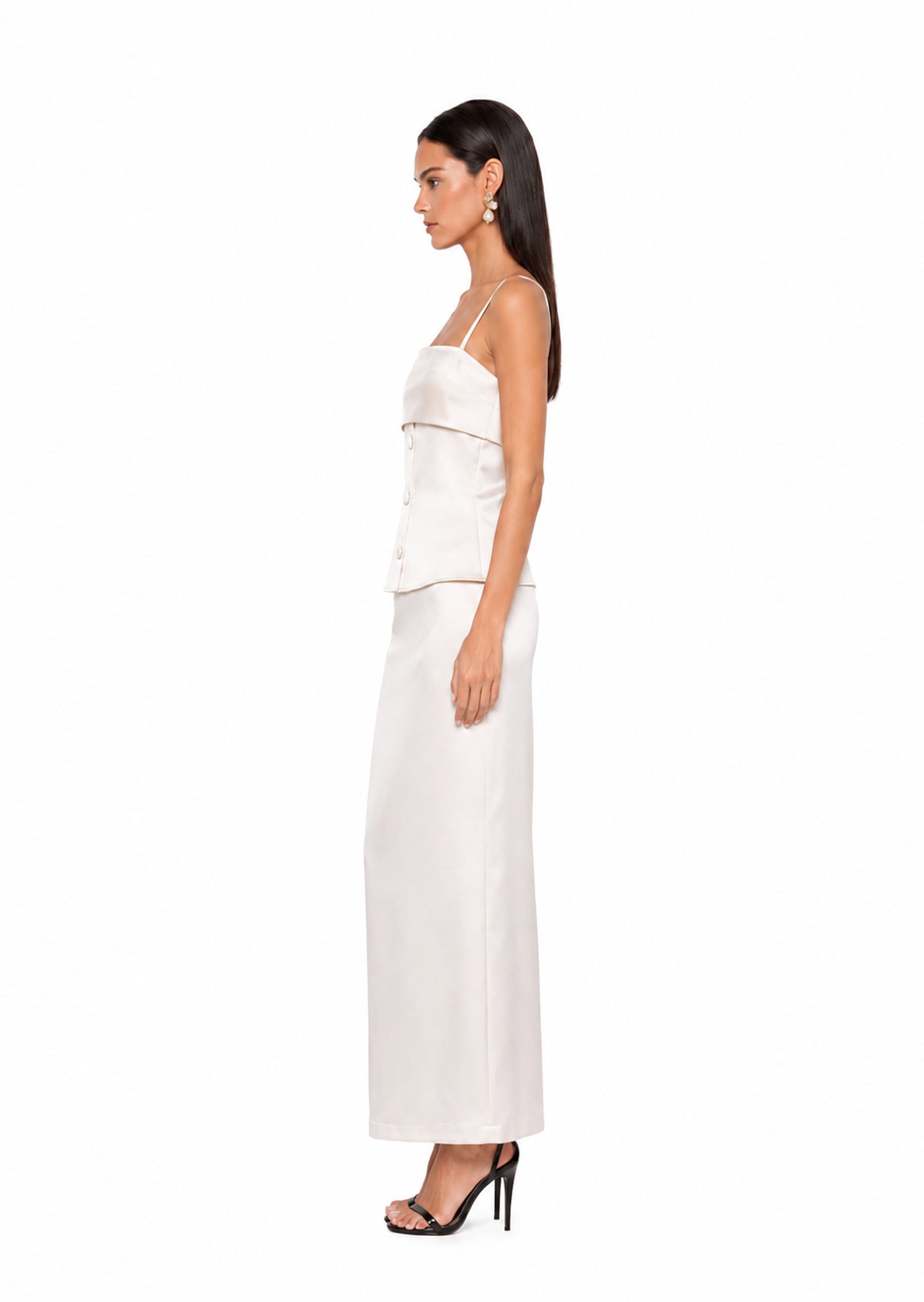 Ladonna Satin Sleeveless Maxi Dress