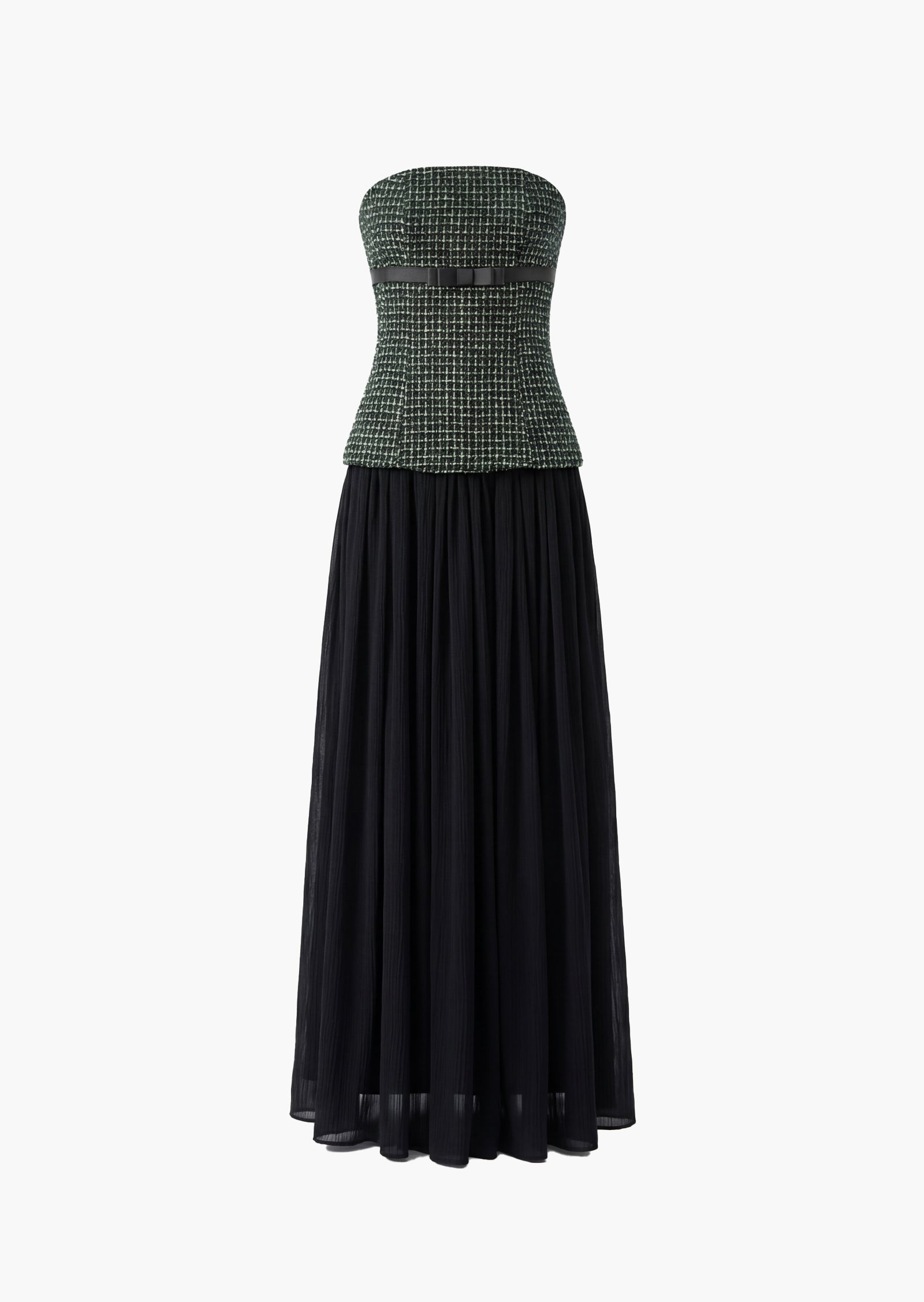Midikleid in A-Linie mit Blumenmuster und Laternenärmeln