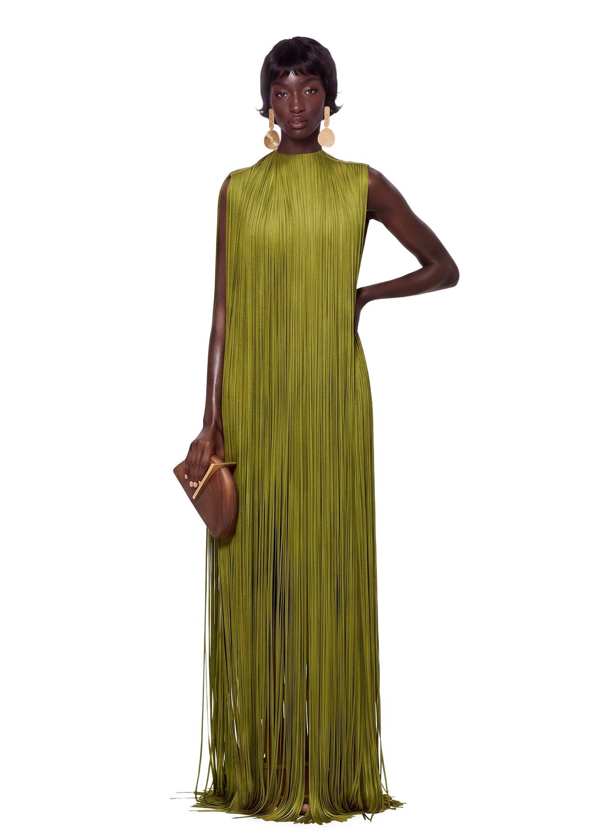 Yuzuru Sleeveless Fringe Maxi Dress
