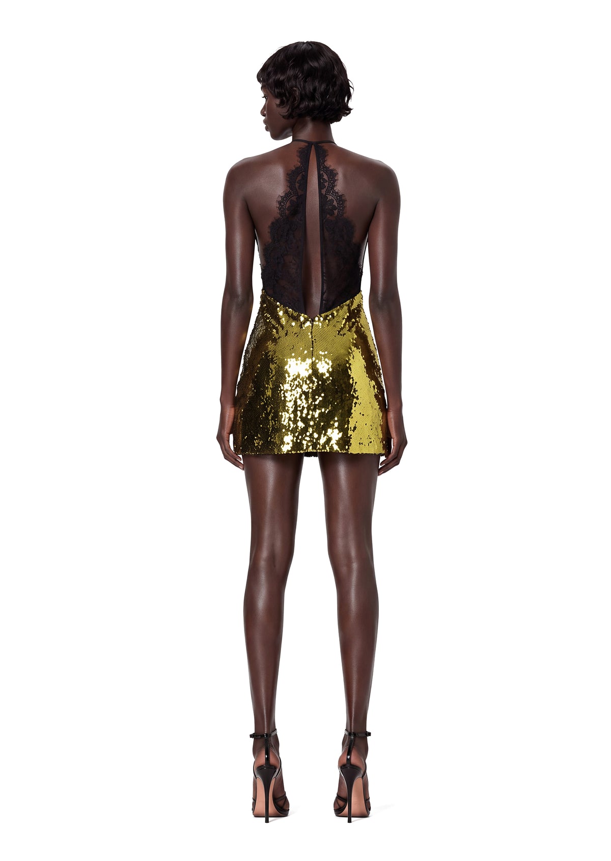 Gabe Lace  Sequin Mini Dress