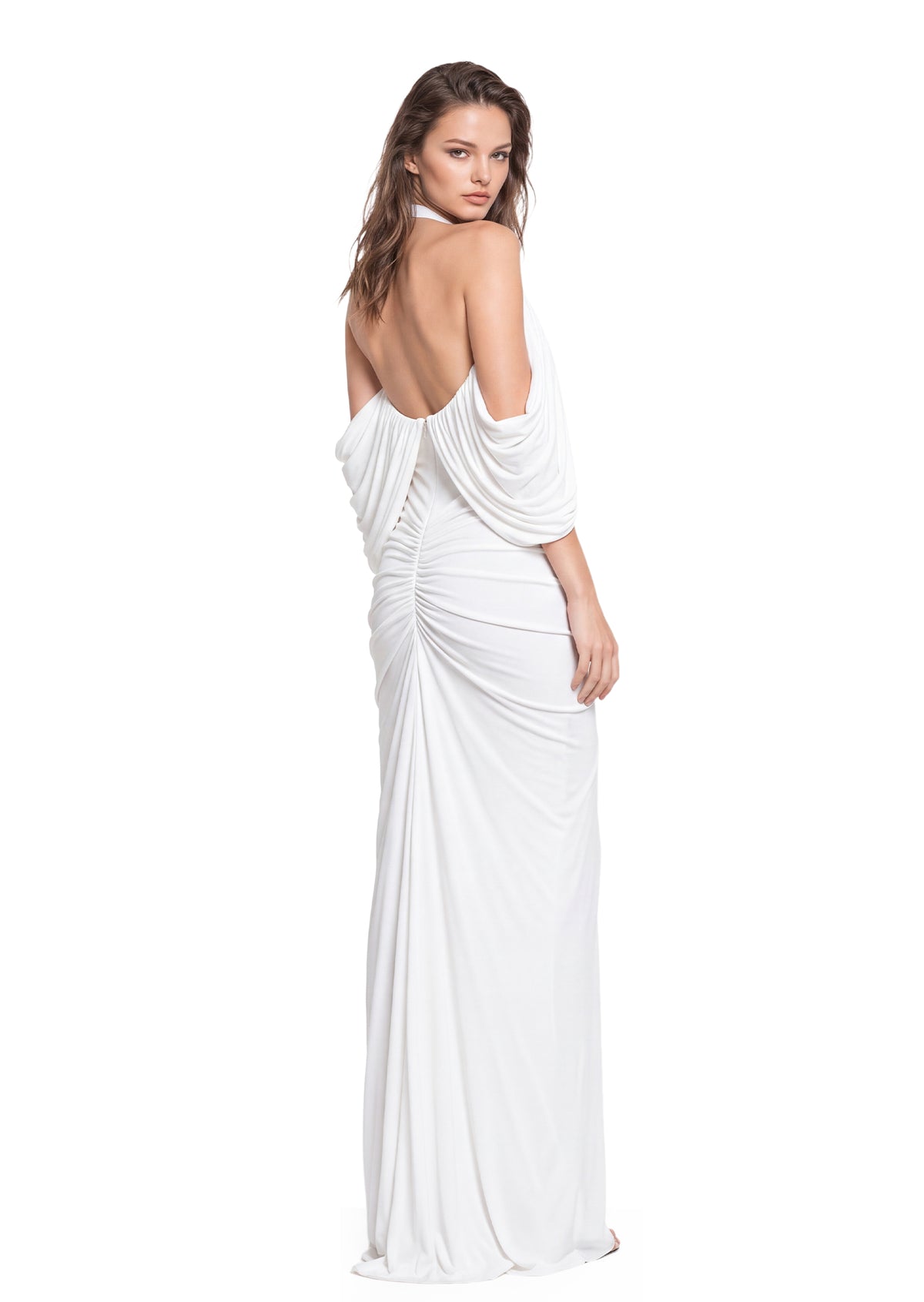 Zareh Halter Neck Backless Maxi Dress