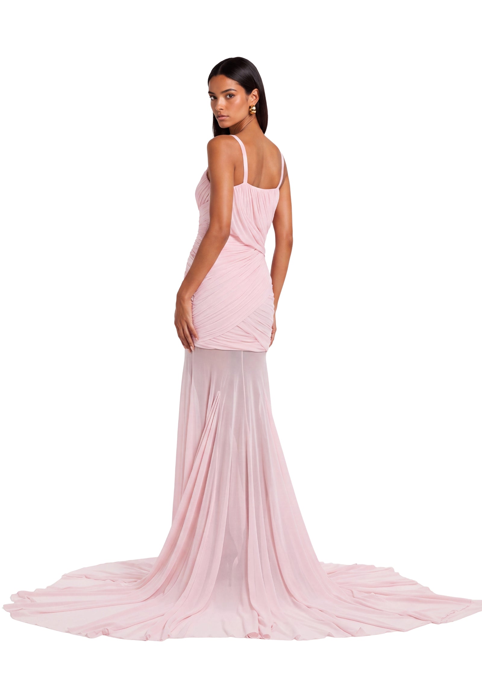Lael V Neck Sleeveless Maxi Dress In Pink
