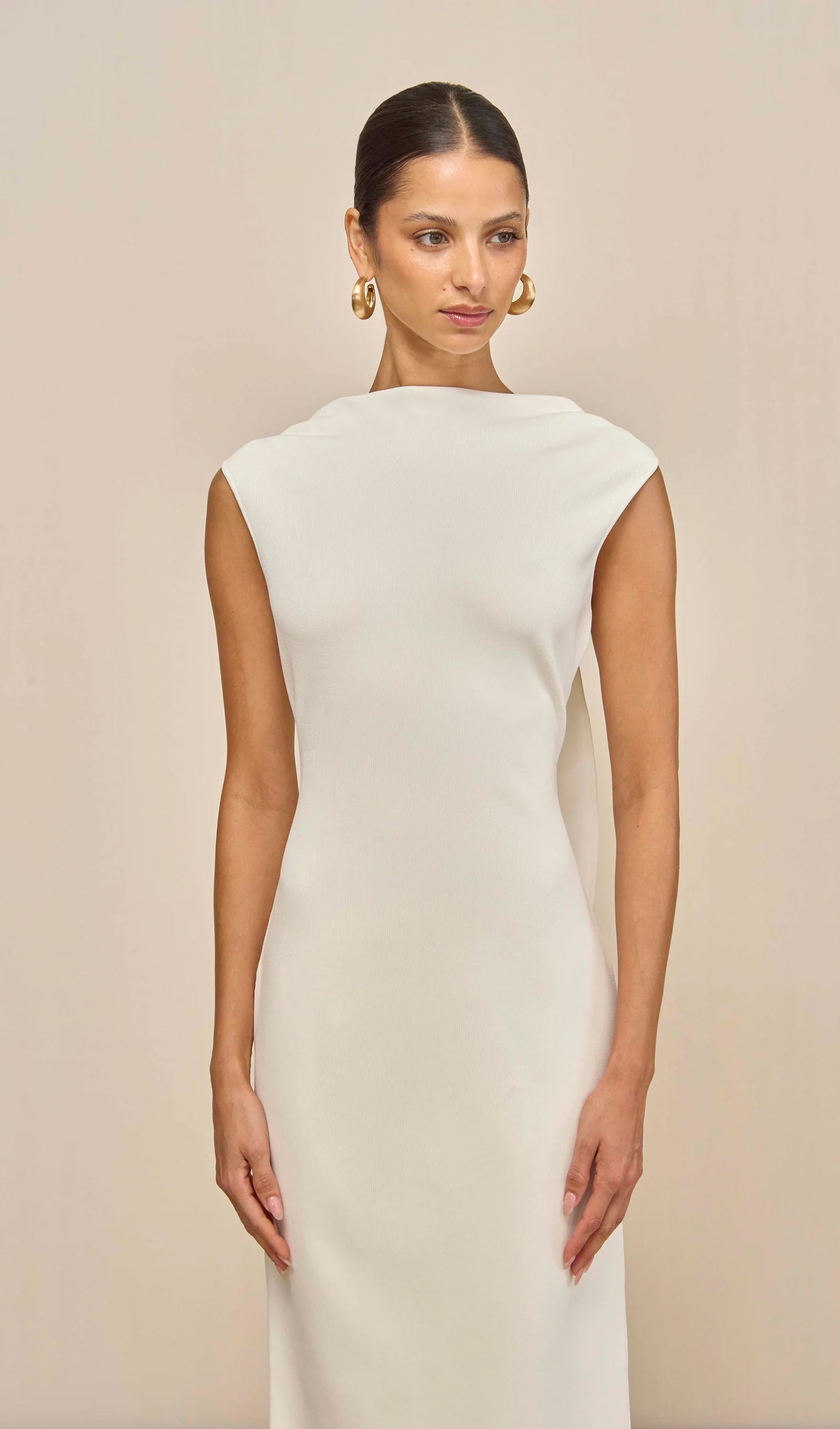 Midikleid in A-Linie mit Blumenmuster und Laternenärmeln