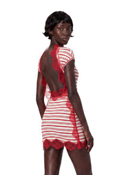 Midikleid in A-Linie mit Blumenmuster und Laternenärmeln