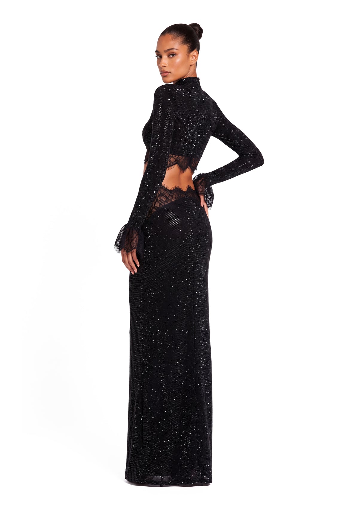 Yanis Cropped Top & Skirt Lace Set