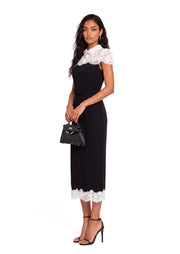 Ululani Lace Short Sleeved Midi Dress