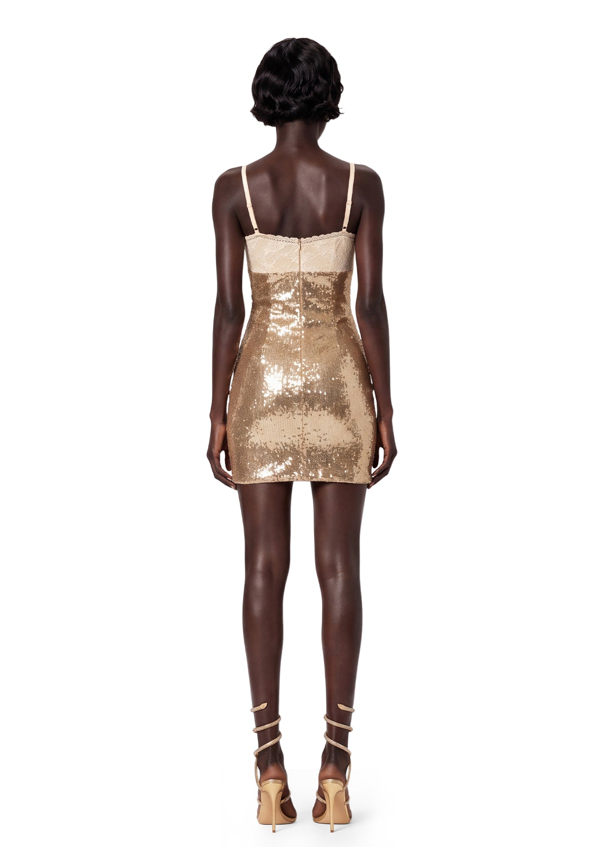 Yoshi Lace  Sequin Mini Dress