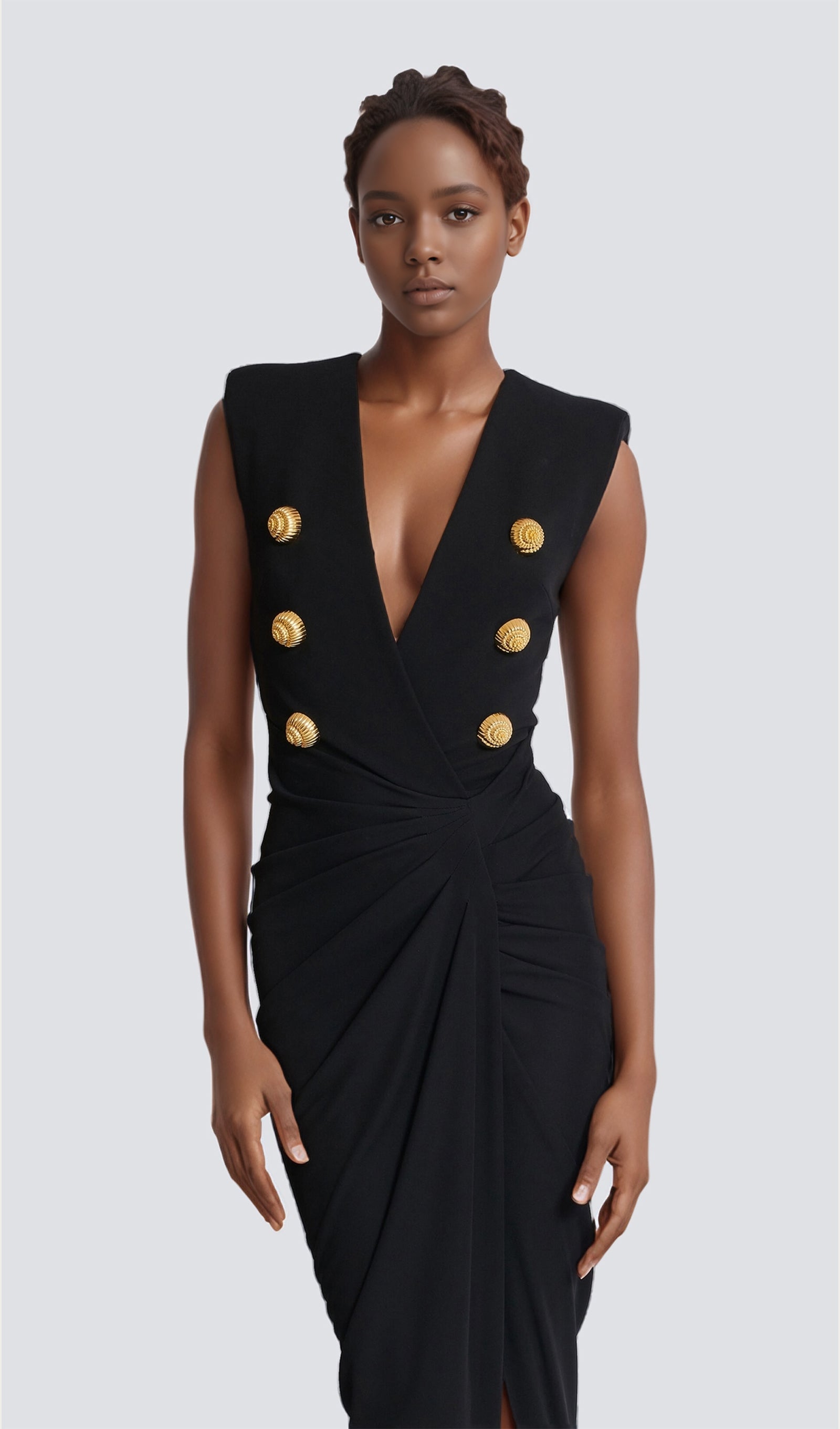 فستان قصير أحمر بدون حمالات مع فيونكة 