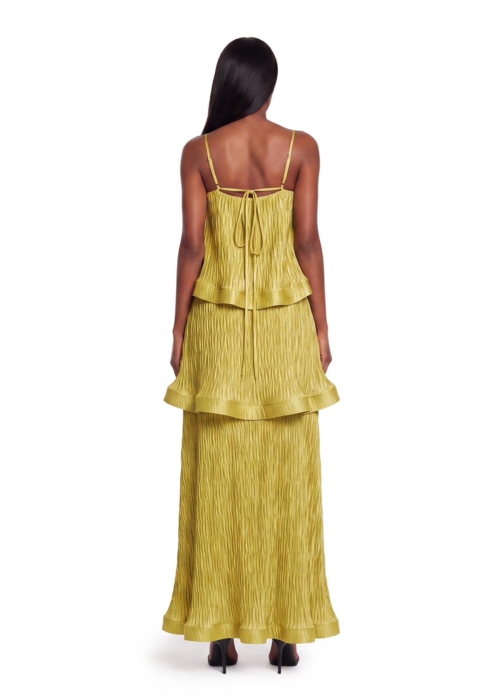 Midikleid in A-Linie mit Blumenmuster und Laternenärmeln