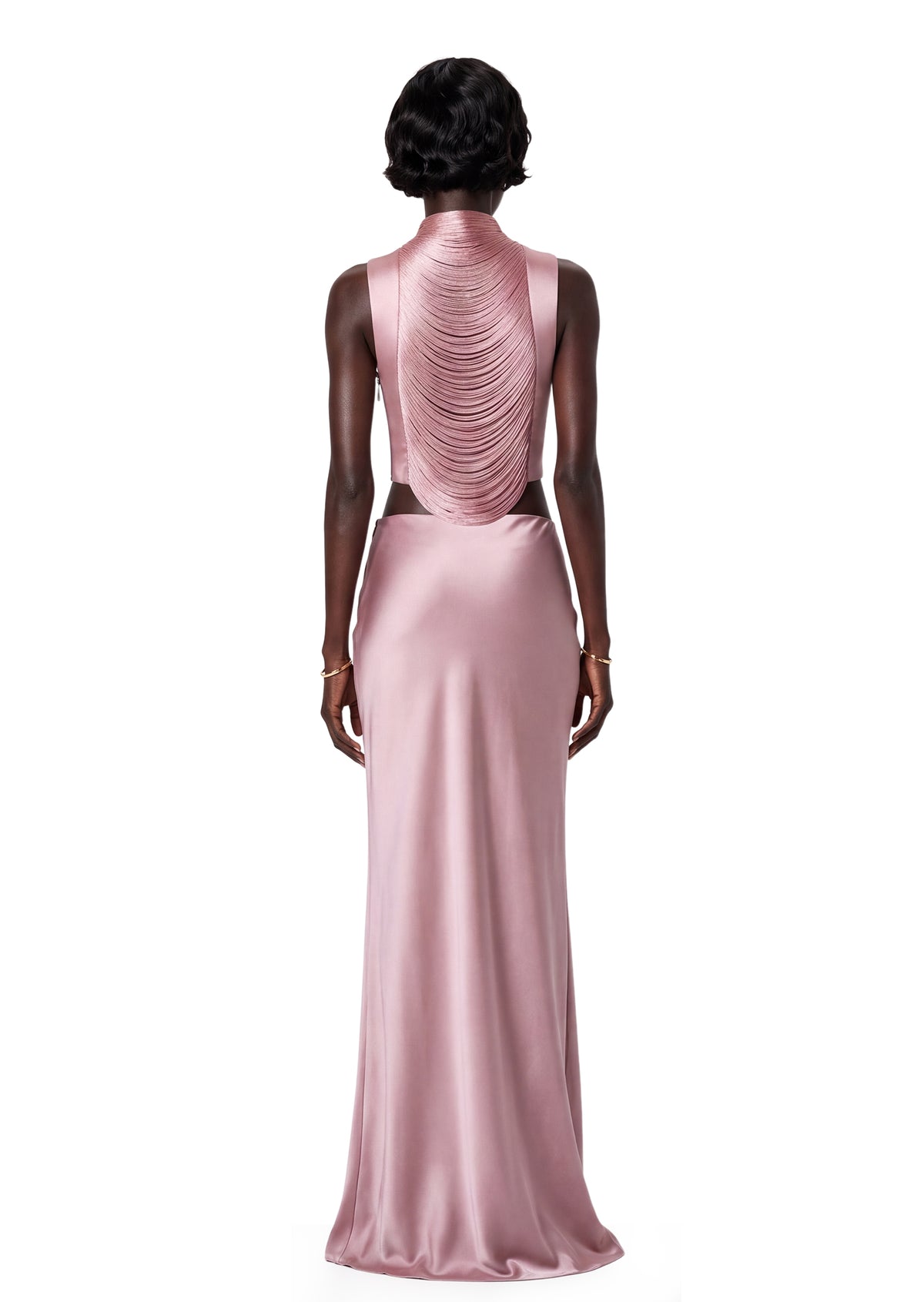Midikleid in A-Linie mit Blumenmuster und Laternenärmeln
