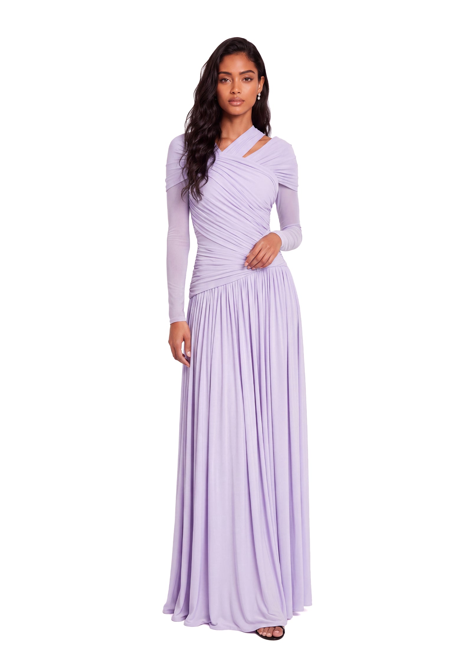 Saanvi Pleated Long Sleeved Maxi Dress