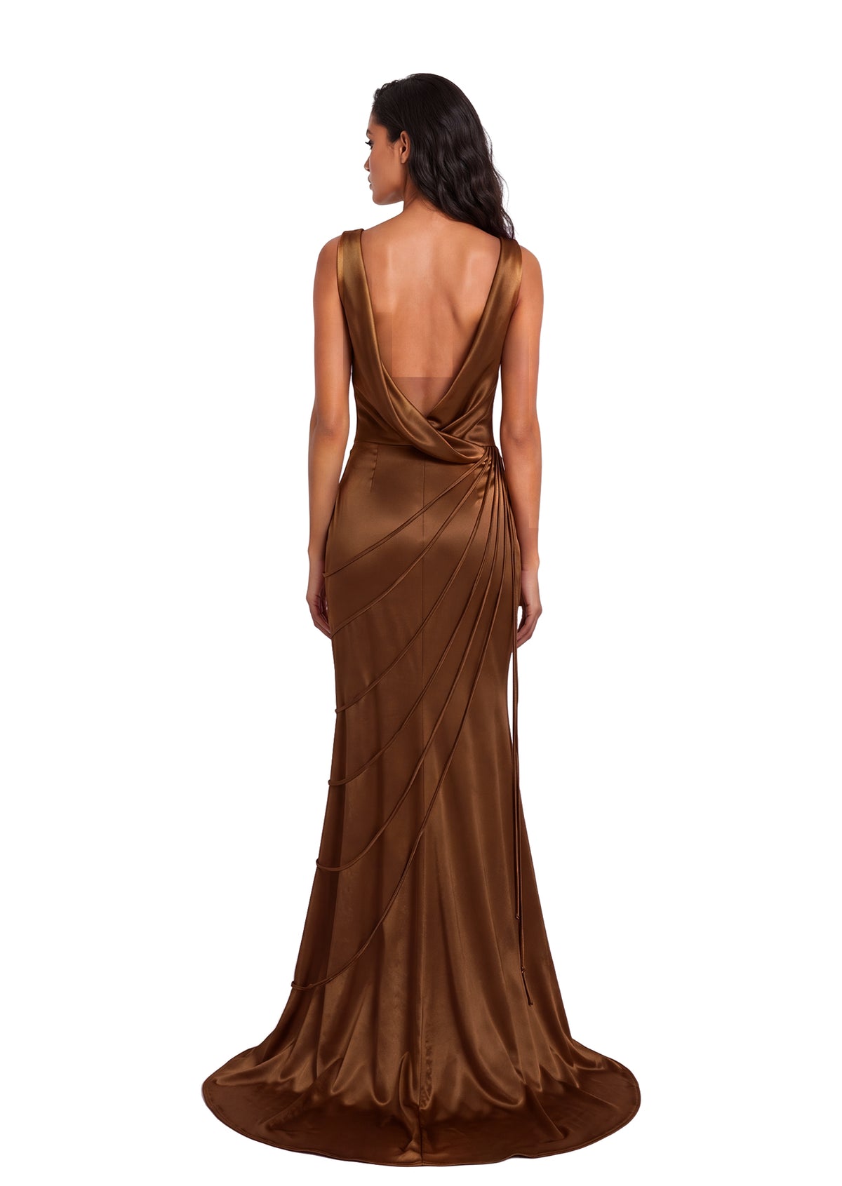 Midikleid in A-Linie mit Blumenmuster und Laternenärmeln