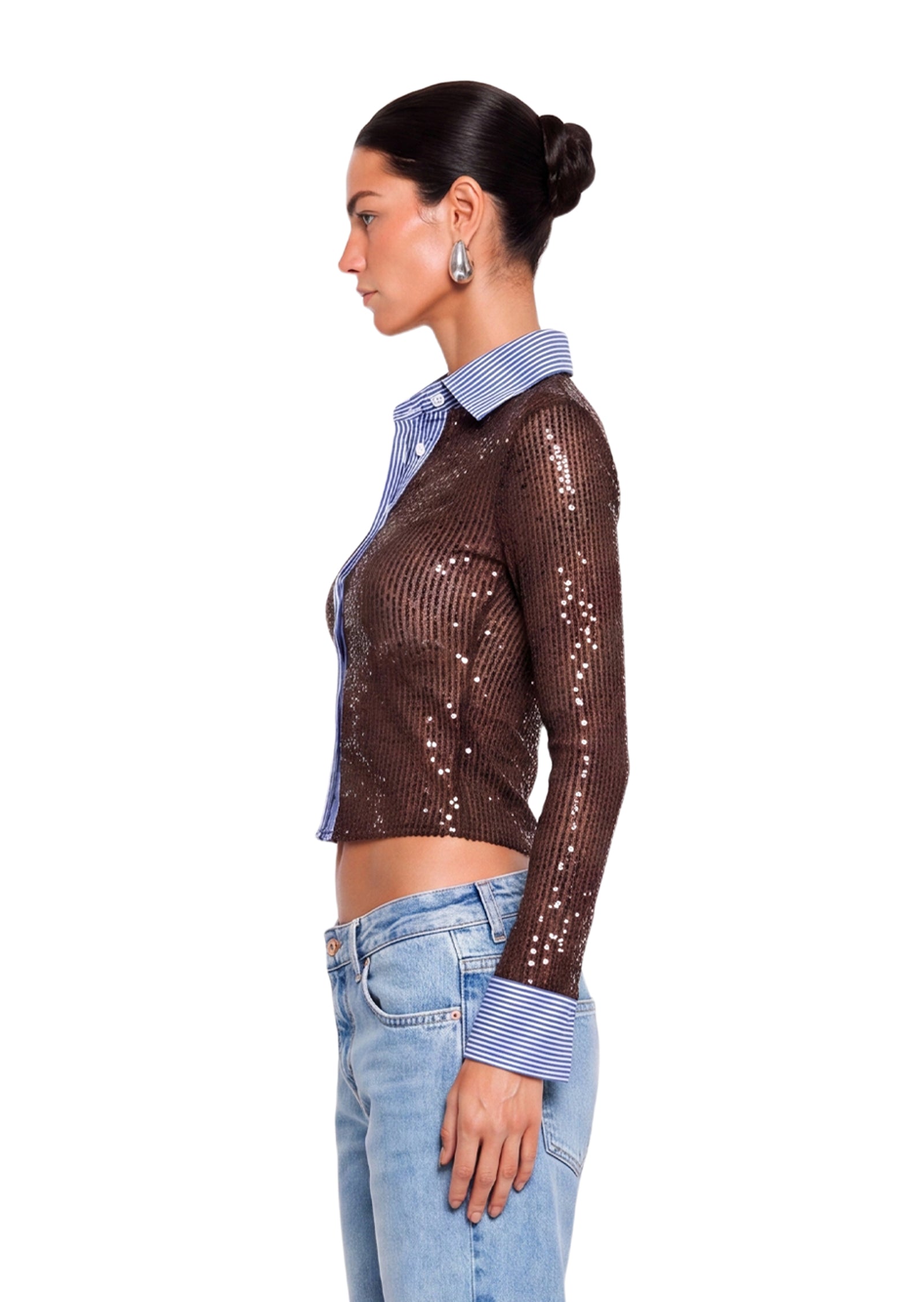 Hadrian Sequined Crop Top