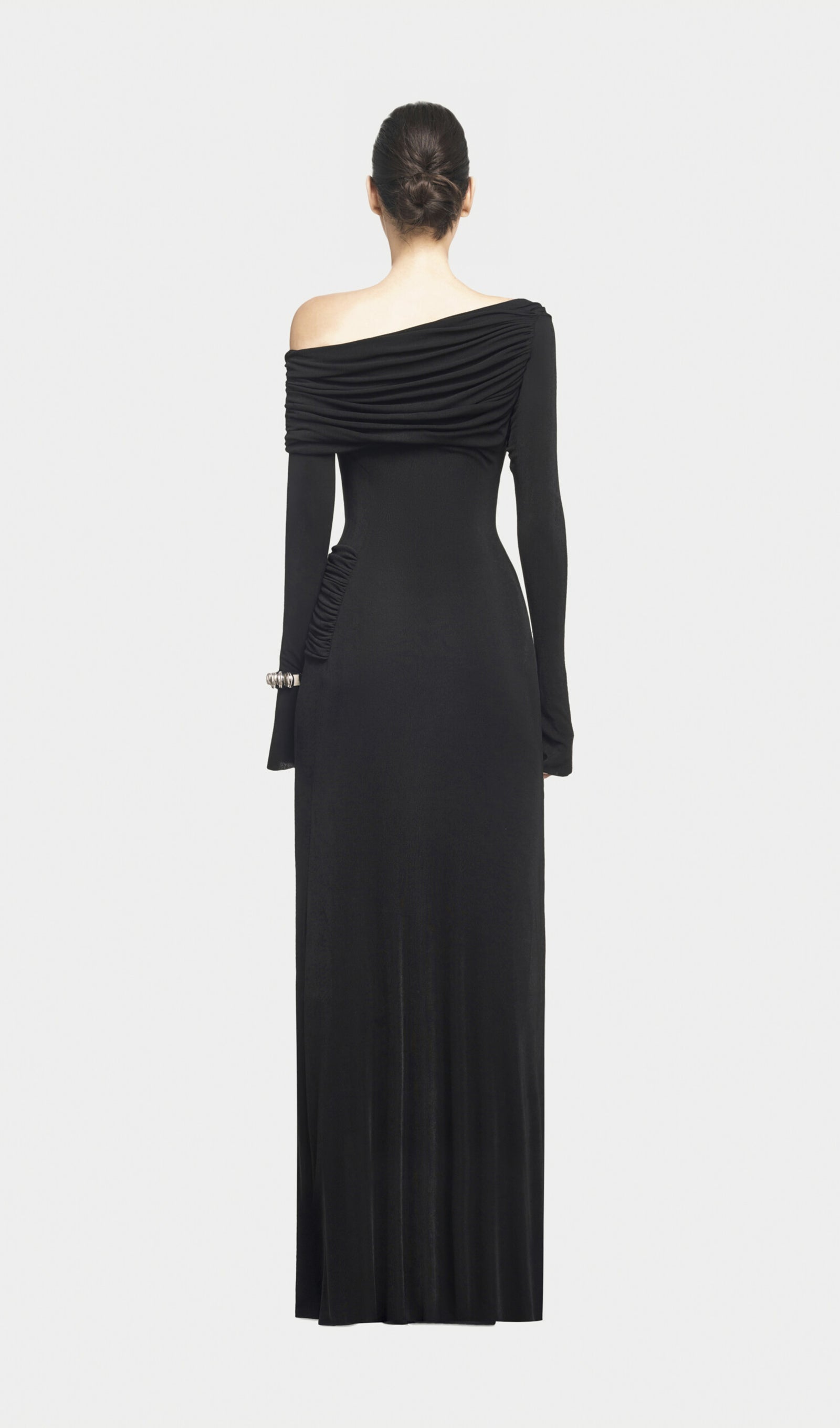 Midikleid in A-Linie mit Blumenmuster und Laternenärmeln