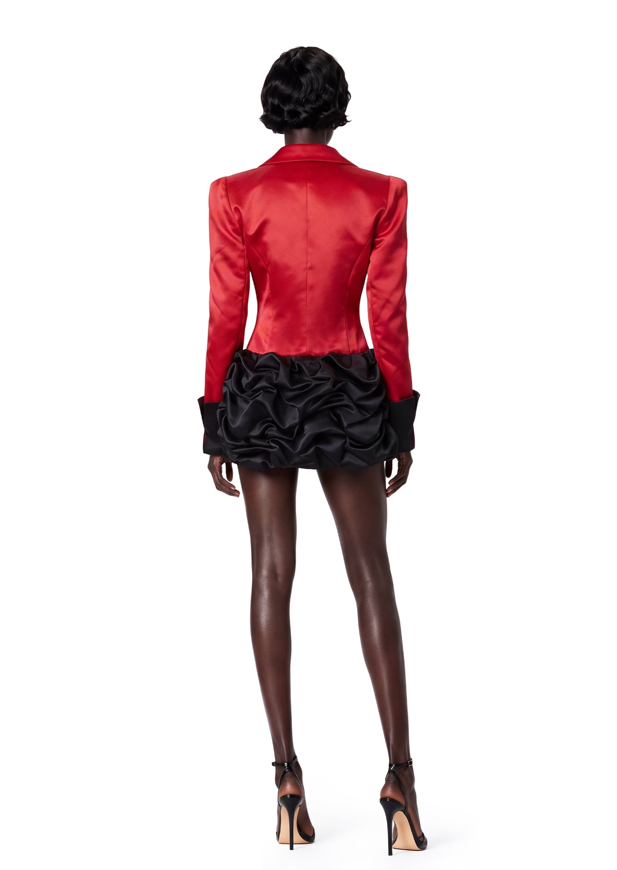 Fabiana Satin Long Sleeve Blazer Mini Dress