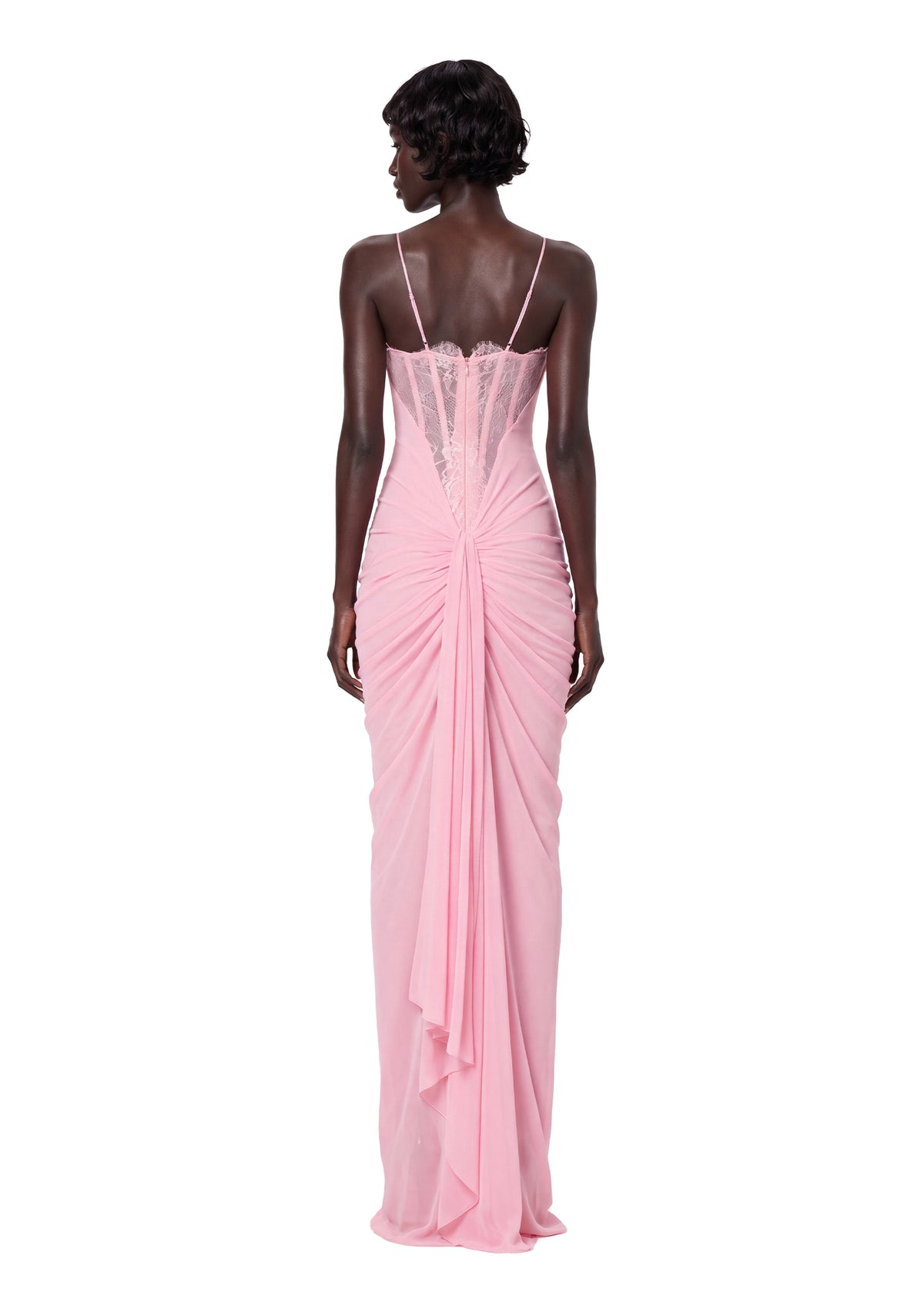Midikleid in A-Linie mit Blumenmuster und Laternenärmeln