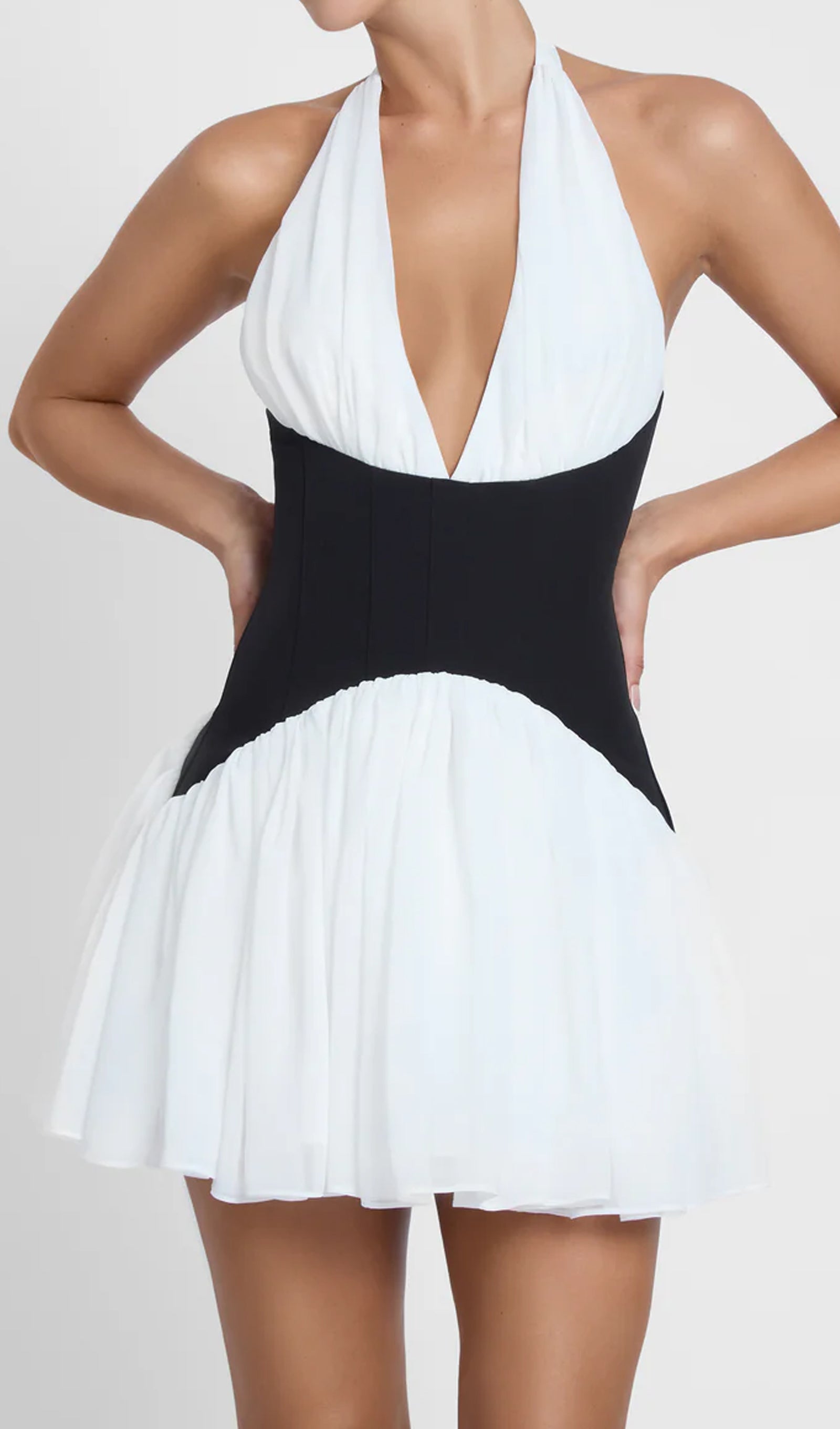 Contrast Corset Mini Dress