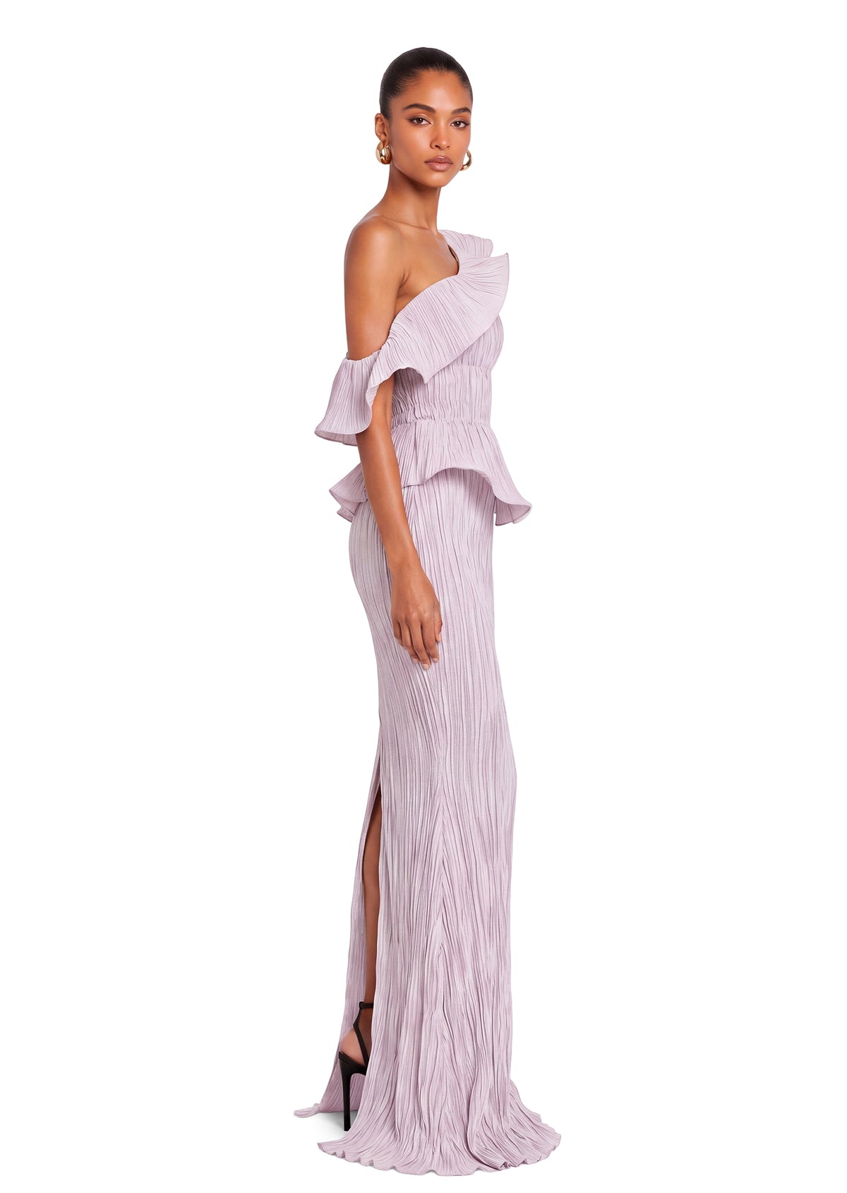 Yvella Ruffle Top & Fishtail Skirt Set
