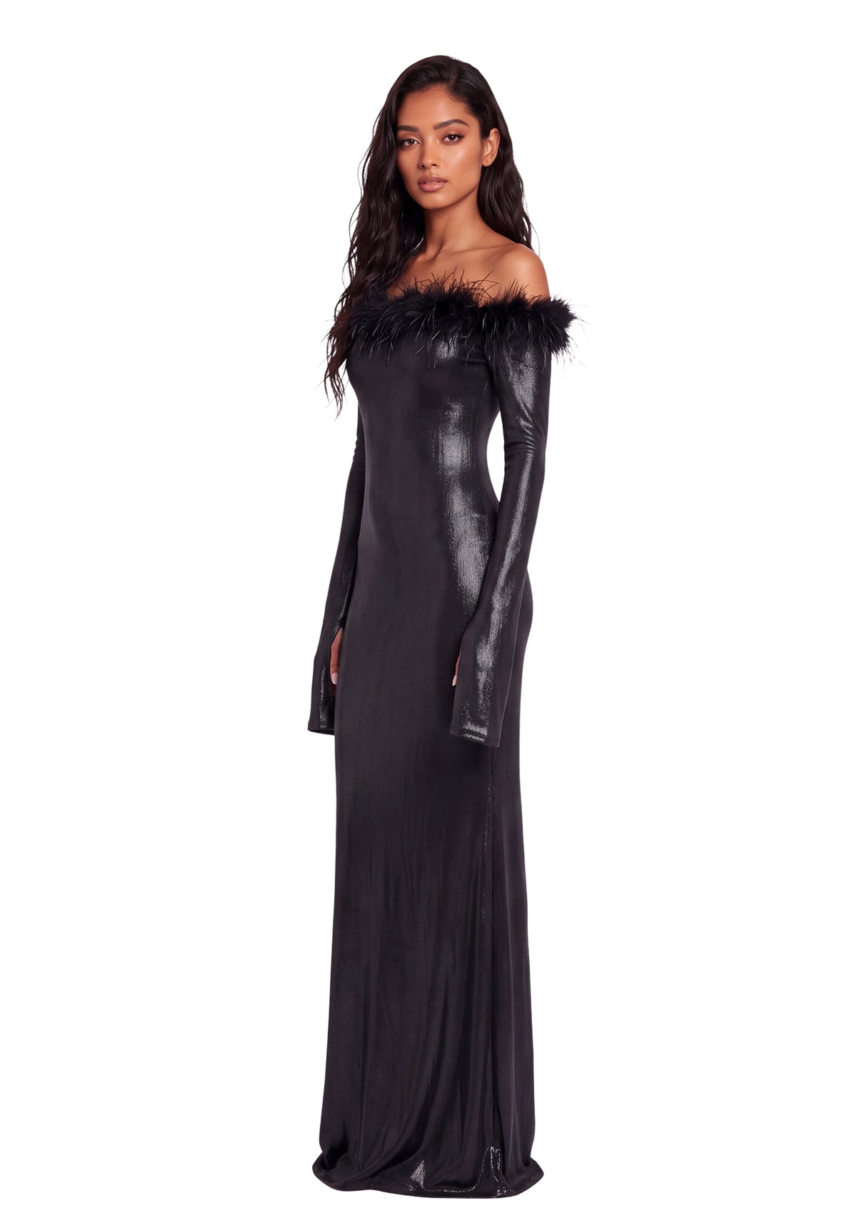 Kaiholo Off Shoulder Maxi Dress In Black