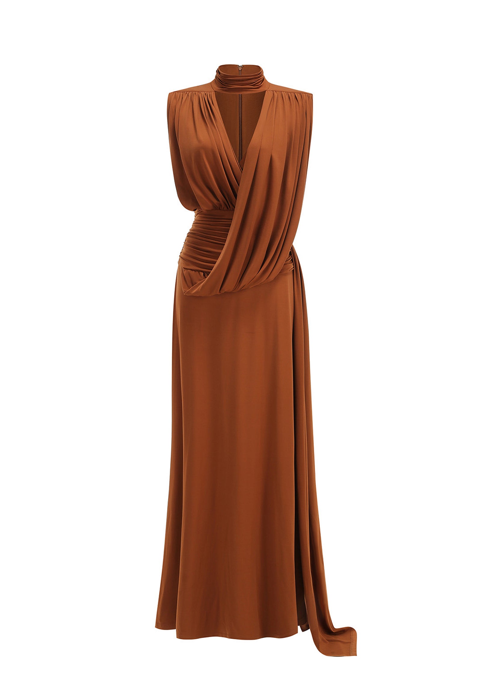 Midikleid in A-Linie mit Blumenmuster und Laternenärmeln