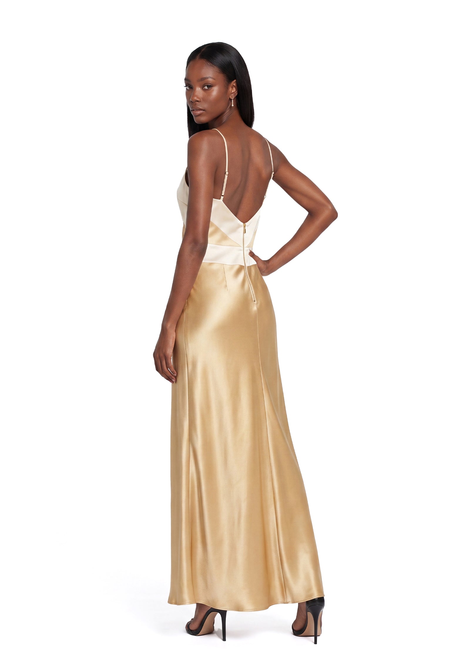 Midikleid in A-Linie mit Blumenmuster und Laternenärmeln
