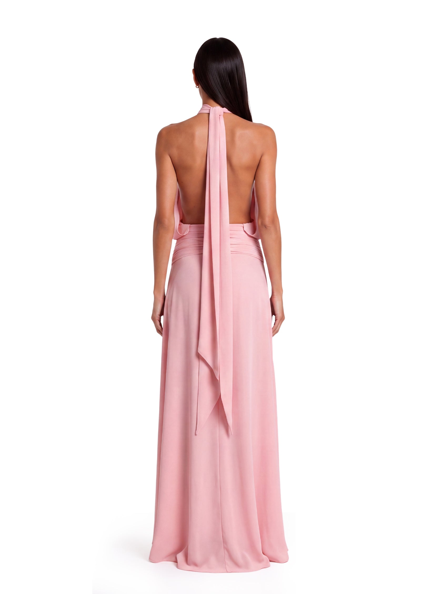 Midikleid in A-Linie mit Blumenmuster und Laternenärmeln