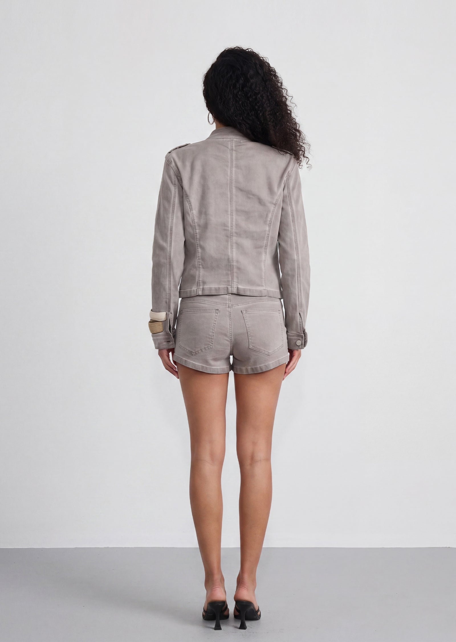Solna Military Style Jacket In Clay