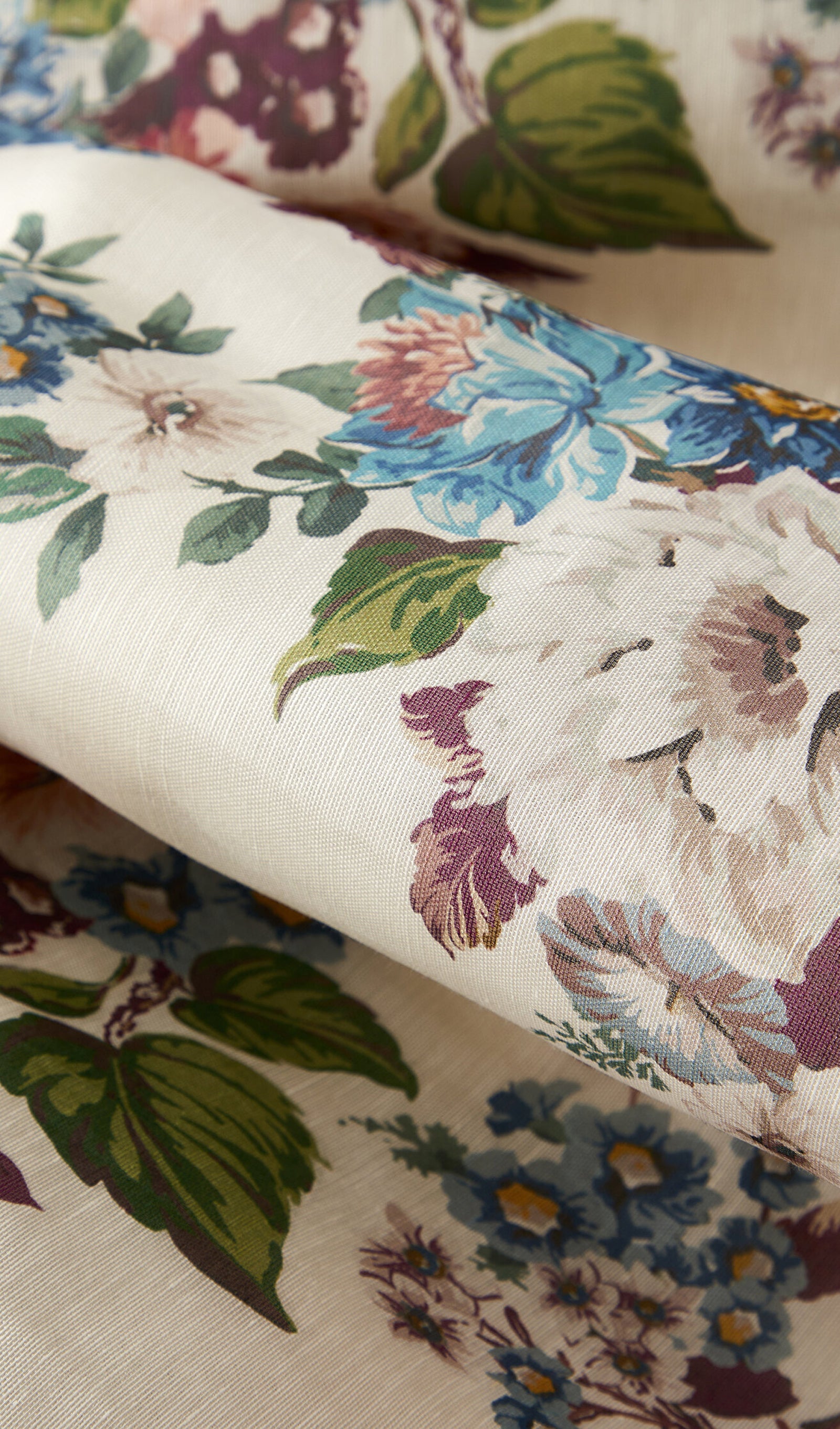 Midikleid in A-Linie mit Blumenmuster und Laternenärmeln