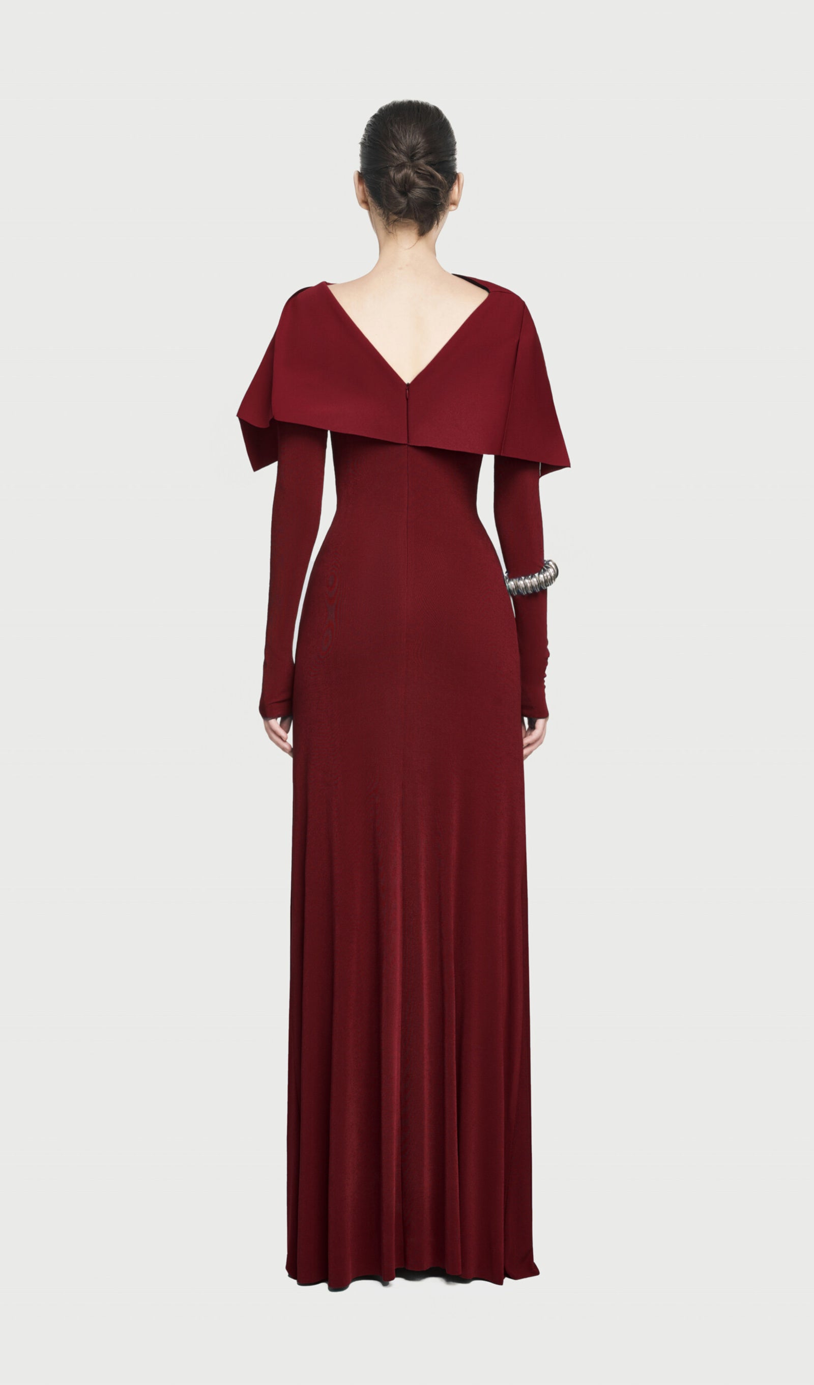 Midikleid in A-Linie mit Blumenmuster und Laternenärmeln