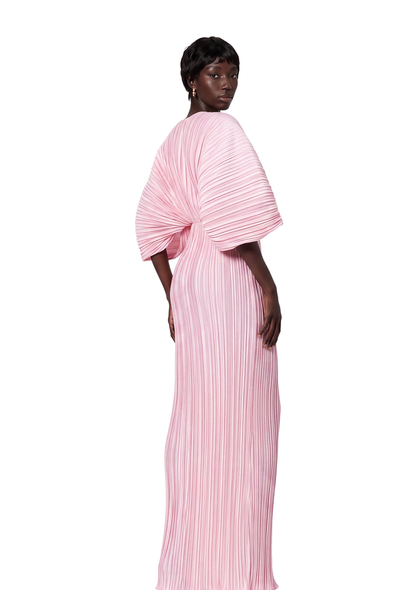 Midikleid in A-Linie mit Blumenmuster und Laternenärmeln