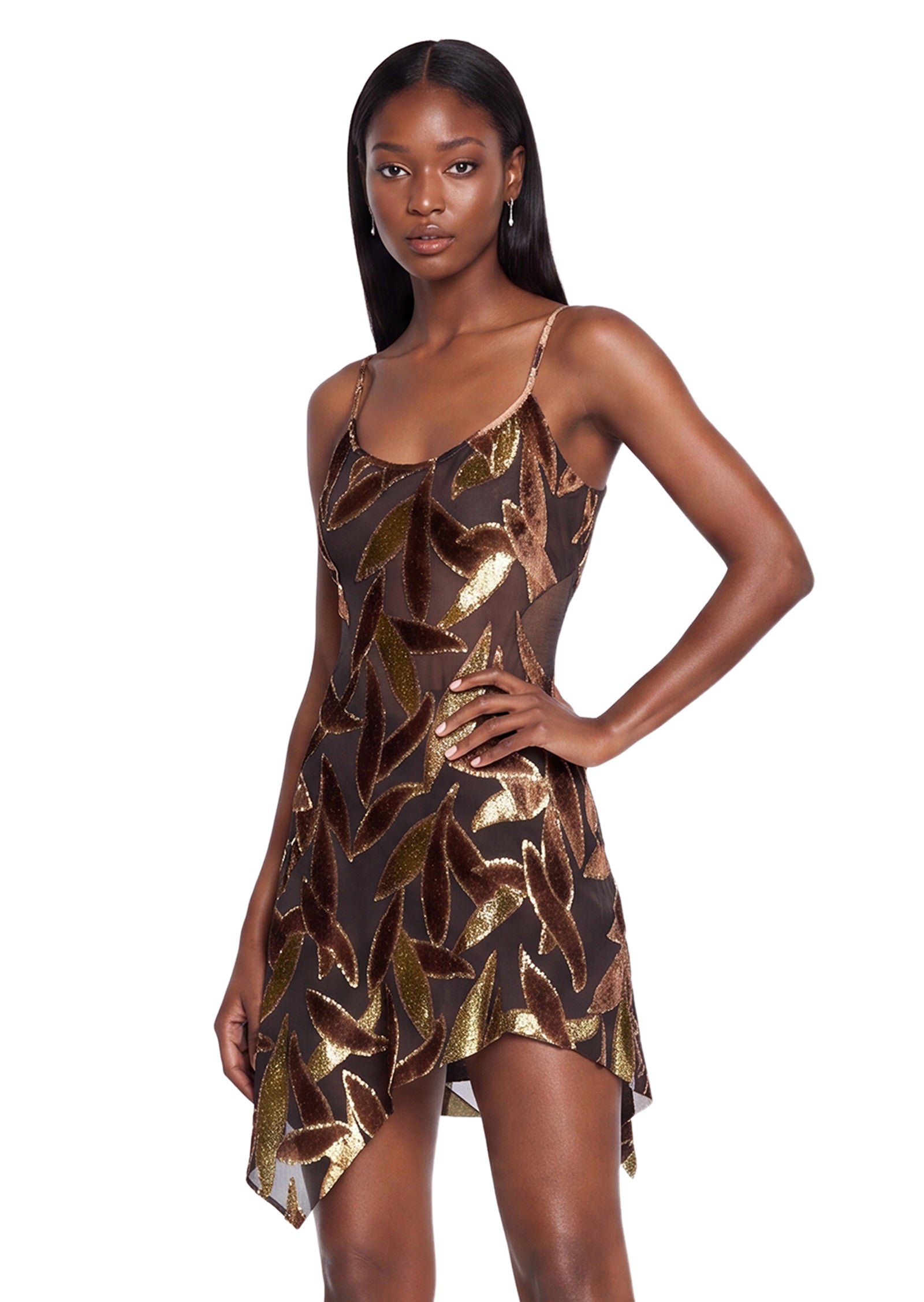 Dagan Sleeveless Velvet Mini Dress
