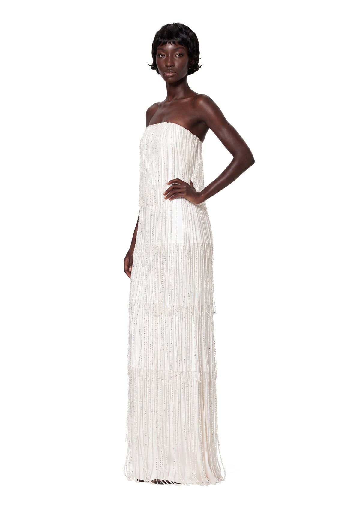 Gabi Beaded Strapless Maxi Dress