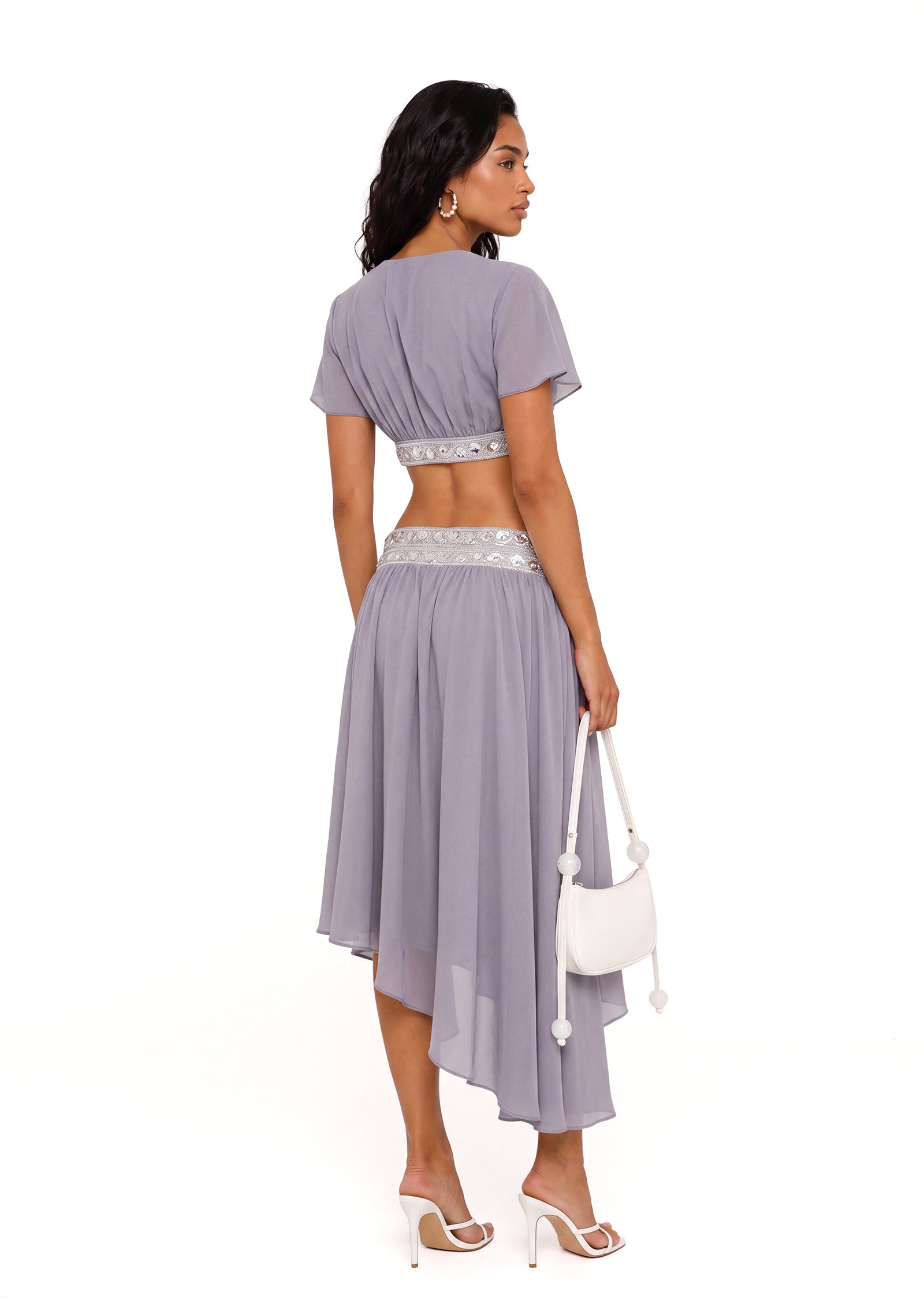 Zach Puff Sleeved Top & Midi Skirt Set