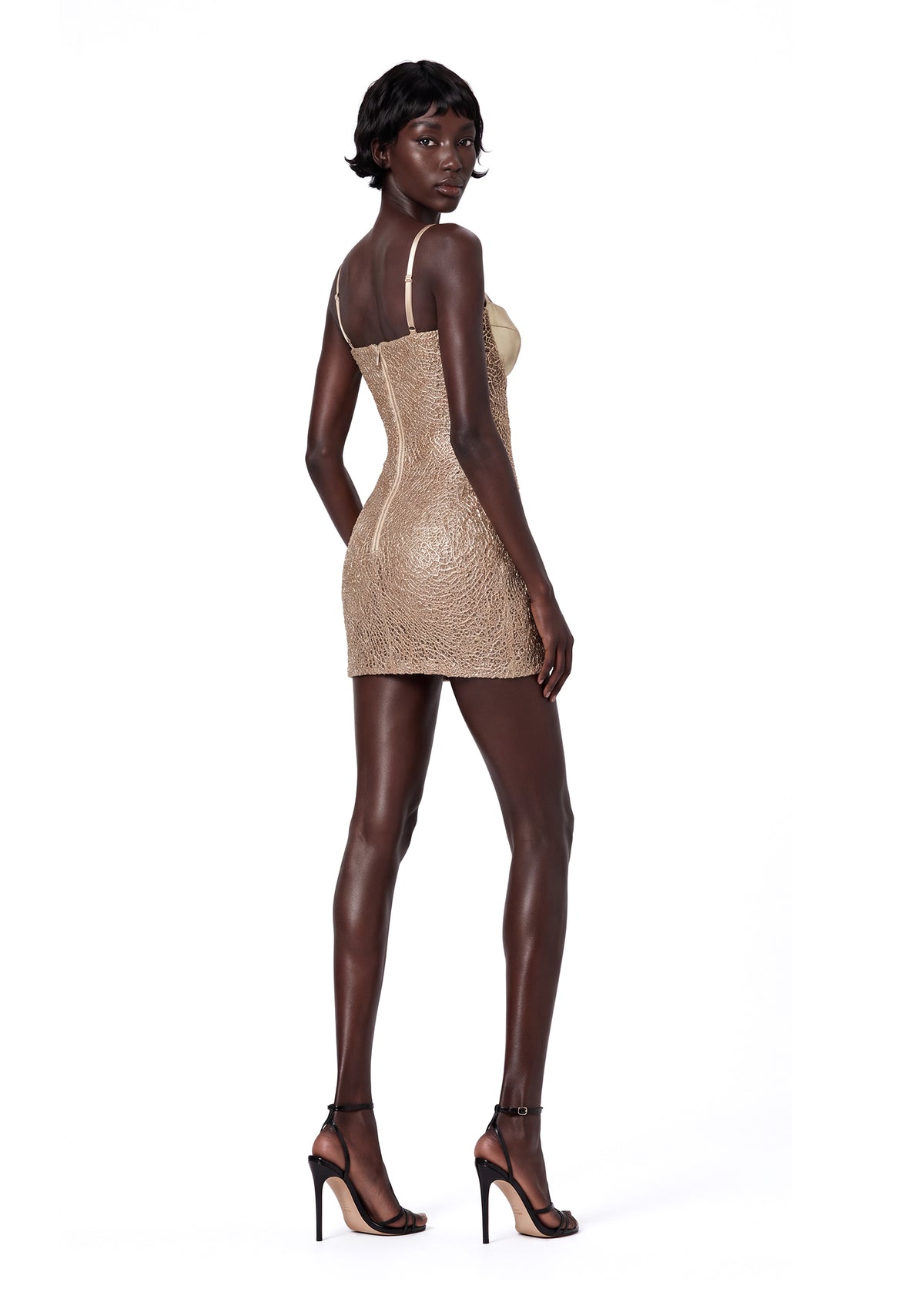 Hafwen Sequin Satin Mini Dress