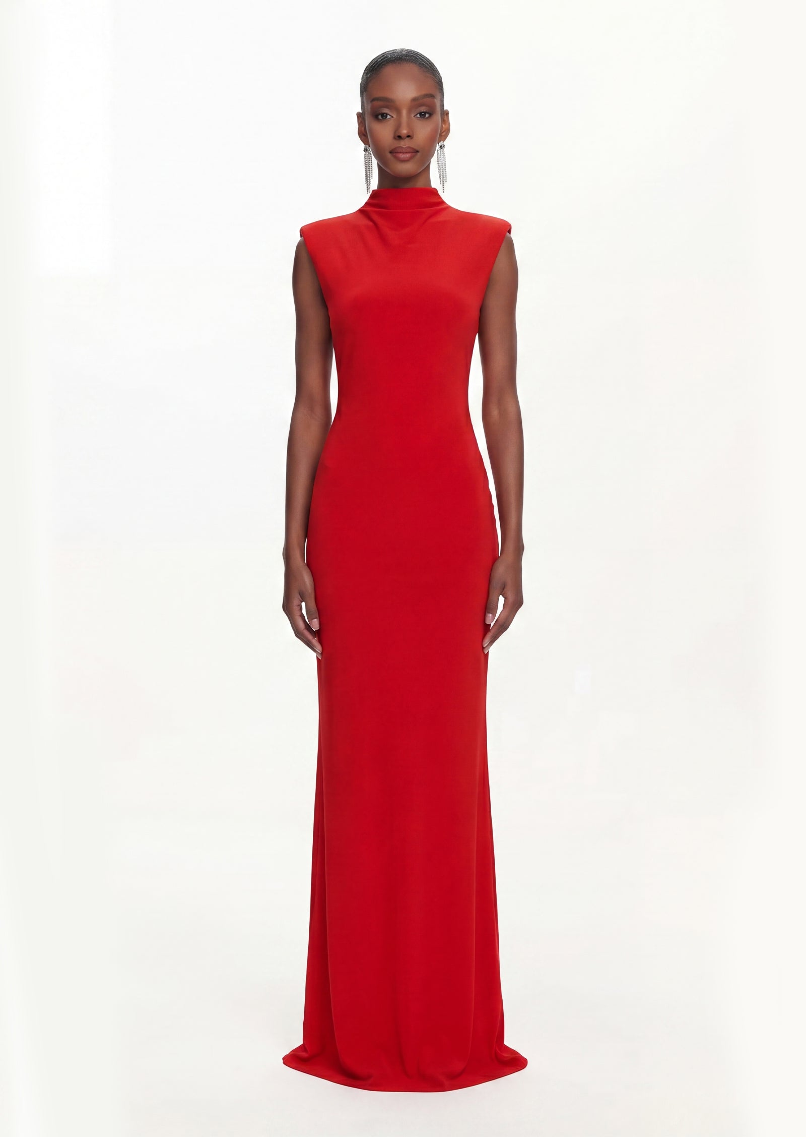 Xanty Back Maxi Dress In Red
