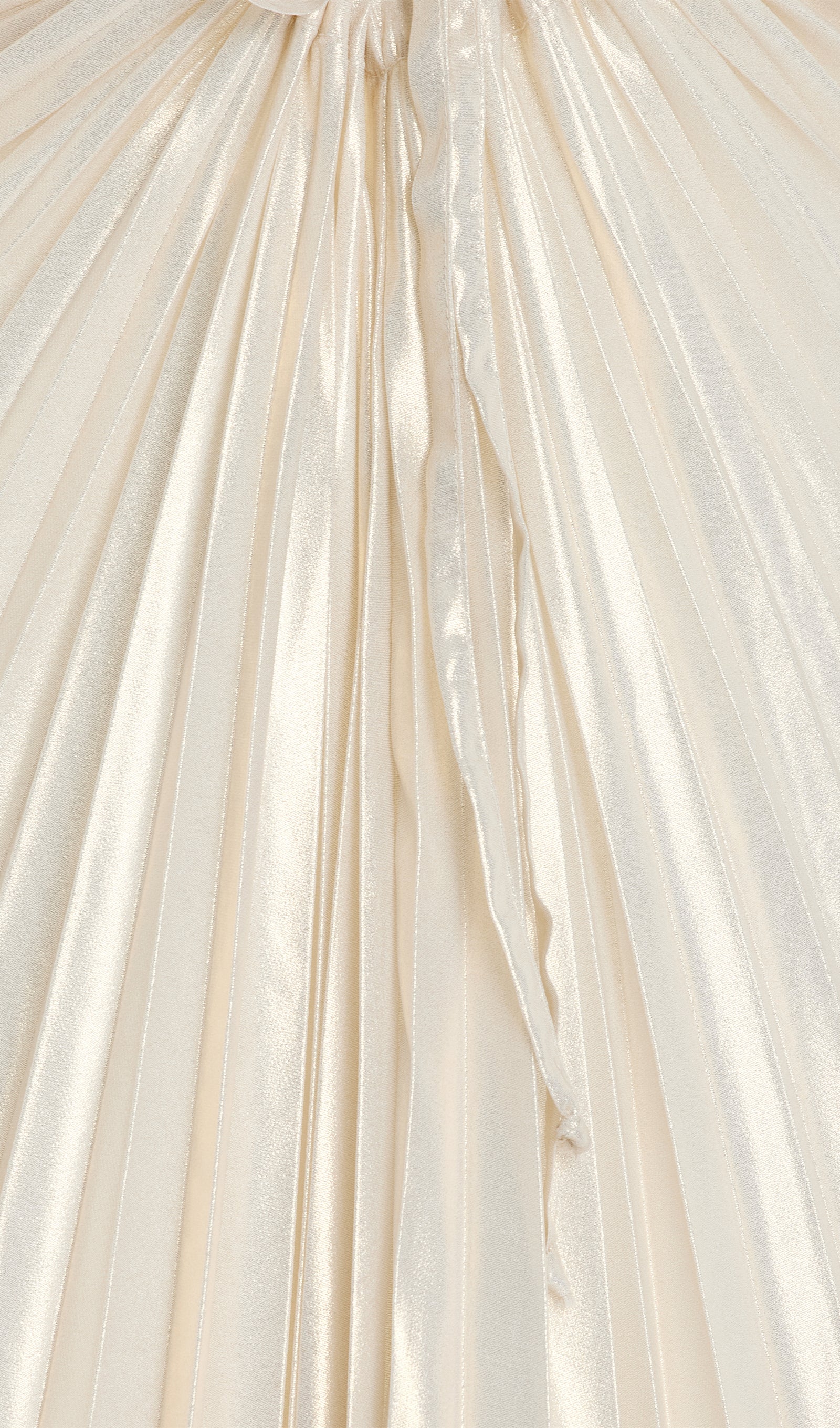 Metallic Pleated Maxi Dress
