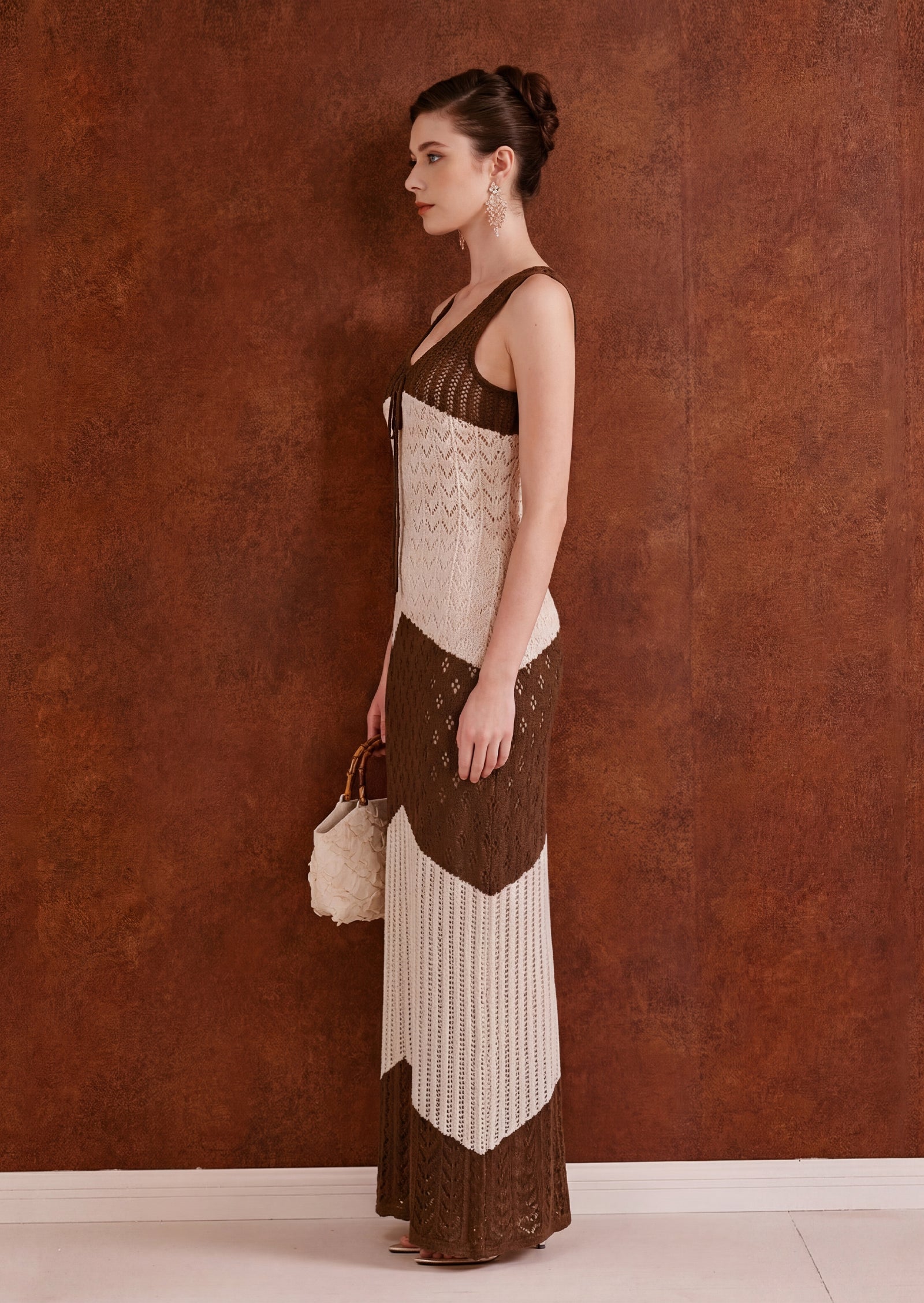 Julie Crochet Knit Maxi Dress