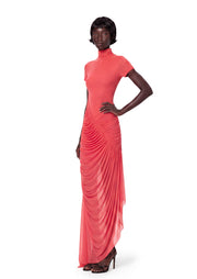 Jacquez Short Sleeved Turtleneck Maxi Dress