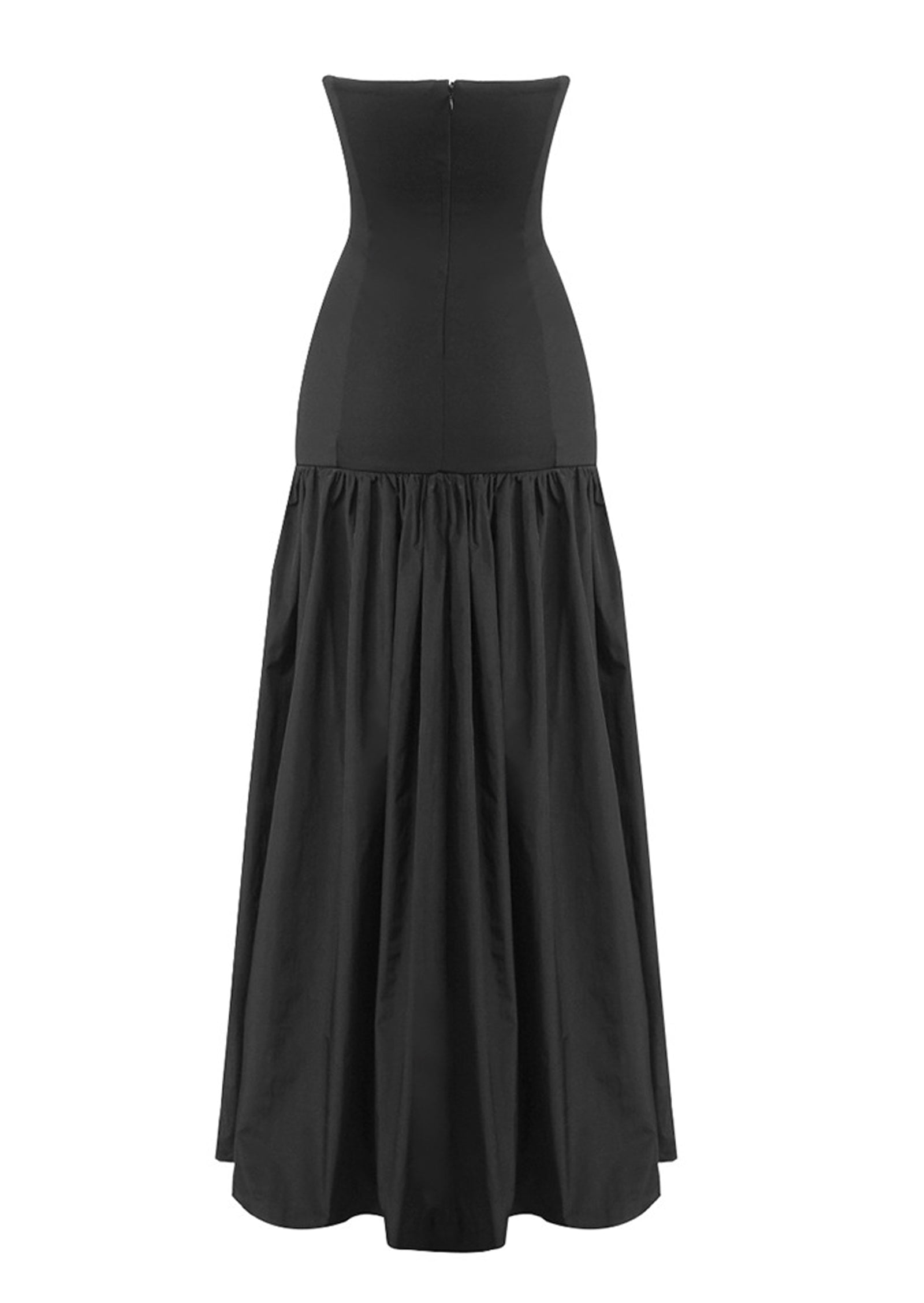 Midikleid in A-Linie mit Blumenmuster und Laternenärmeln