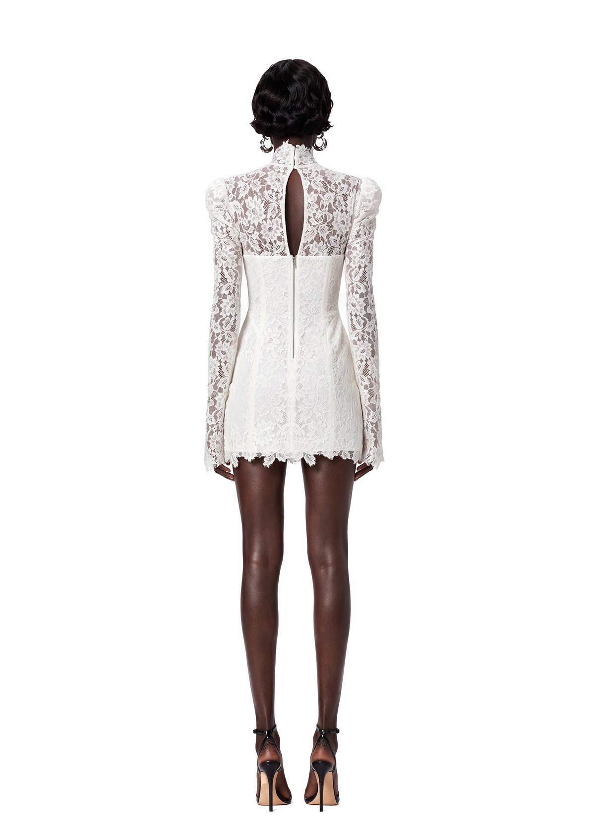 Yannick Shawl Style Strapless Lace Mini Dress