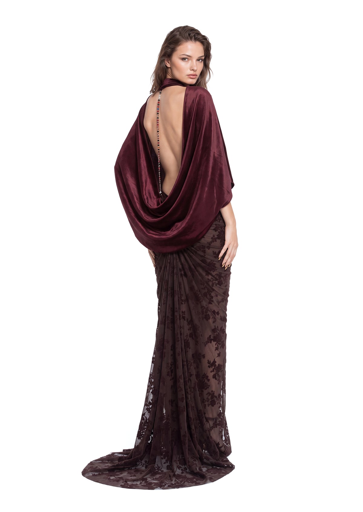Kaiha Open Back Velvet Maxi Dress