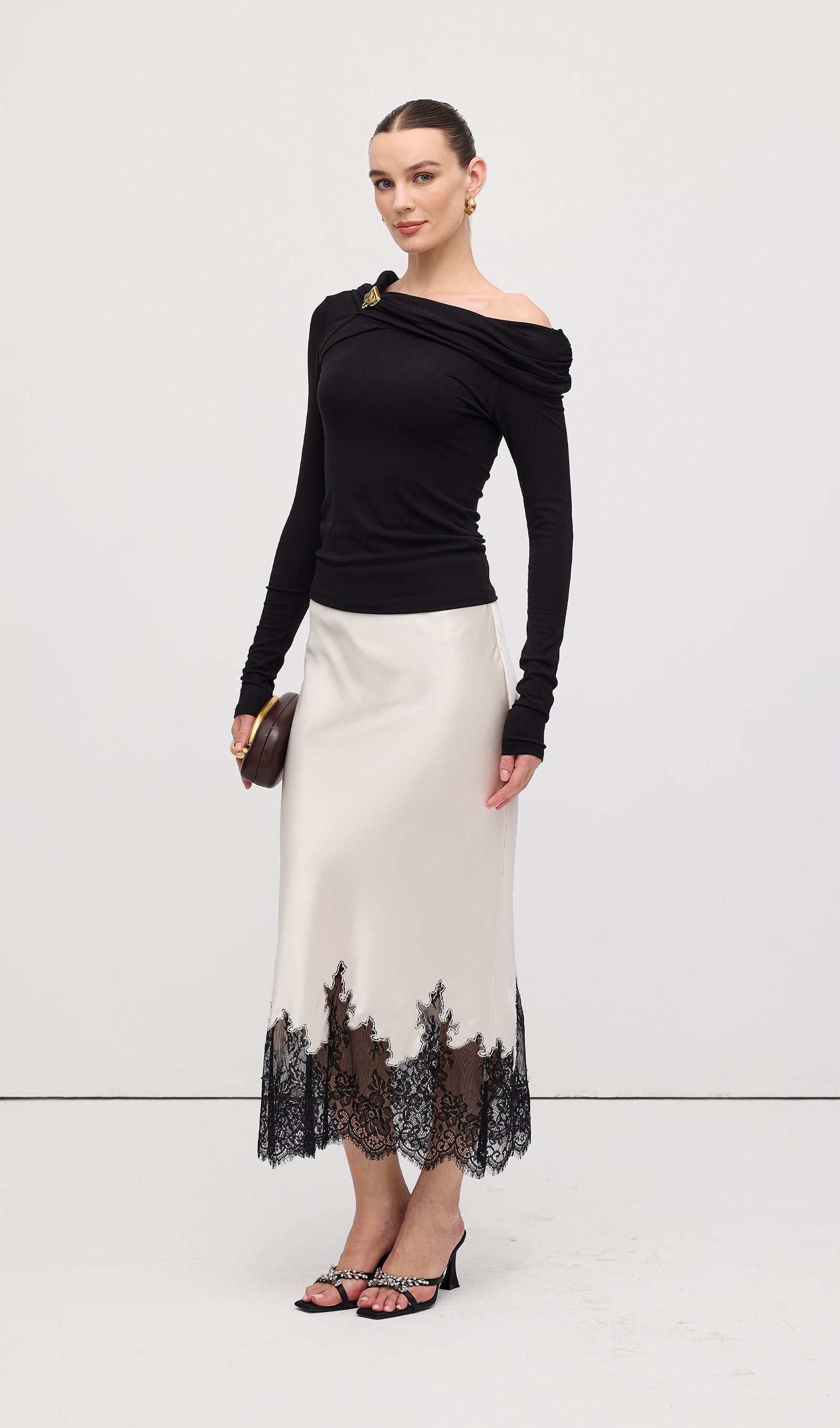 Pleated Off Shoulder Top
